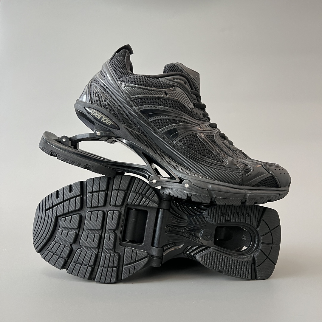 Balenciaga 巴黎世家X-Pander 网布 系带 做旧 低筒 老爹鞋 运动 复古板鞋 休闲鞋 男鞋 女鞋 黑色高跟
