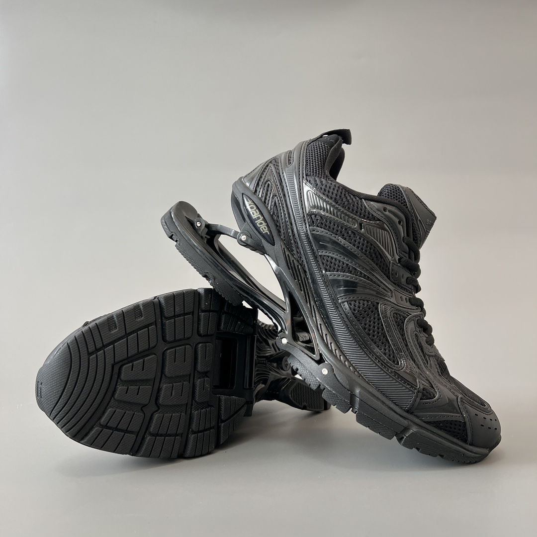 Balenciaga 巴黎世家X-Pander 网布 系带 做旧 低筒 老爹鞋 运动 复古板鞋 休闲鞋 男鞋 女鞋 黑色高跟