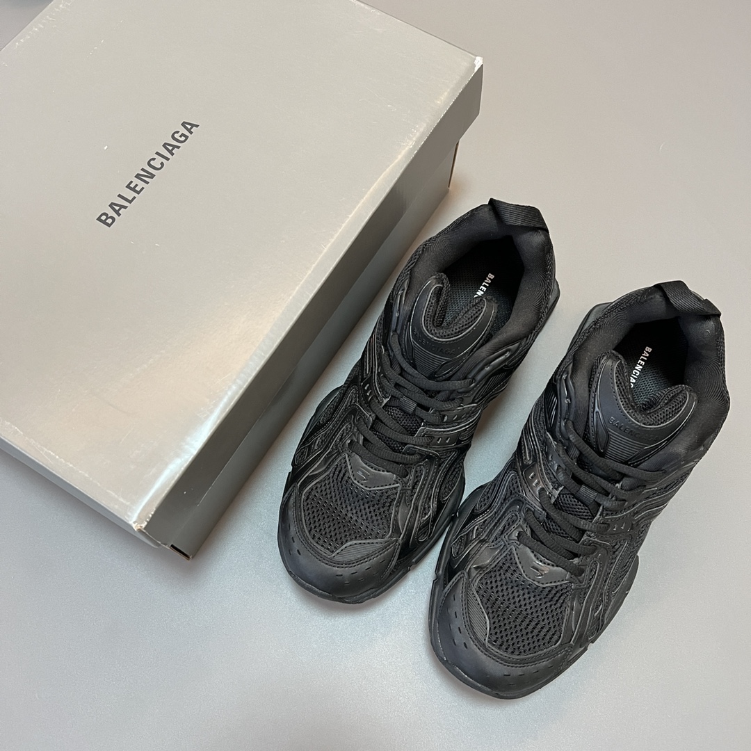 Balenciaga 巴黎世家X-Pander 网布 系带 做旧 低筒 老爹鞋 运动 复古板鞋 休闲鞋 男鞋 女鞋 黑色高跟