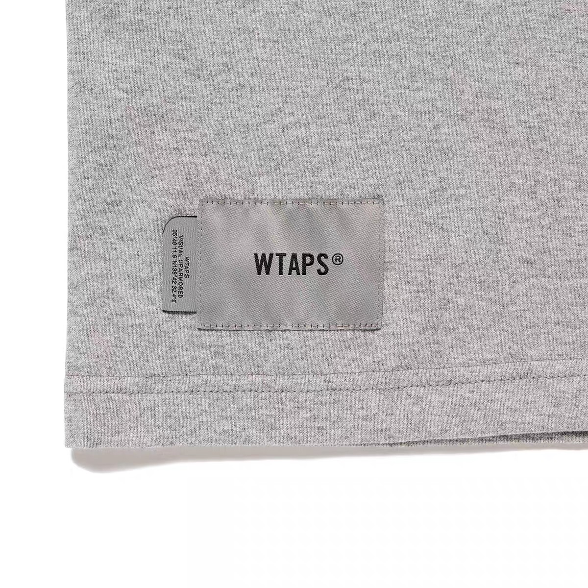 WTAPS DOT SIGHT LS COTTON 略宽廓形长袖T恤 黑色 白色 灰色 A5 