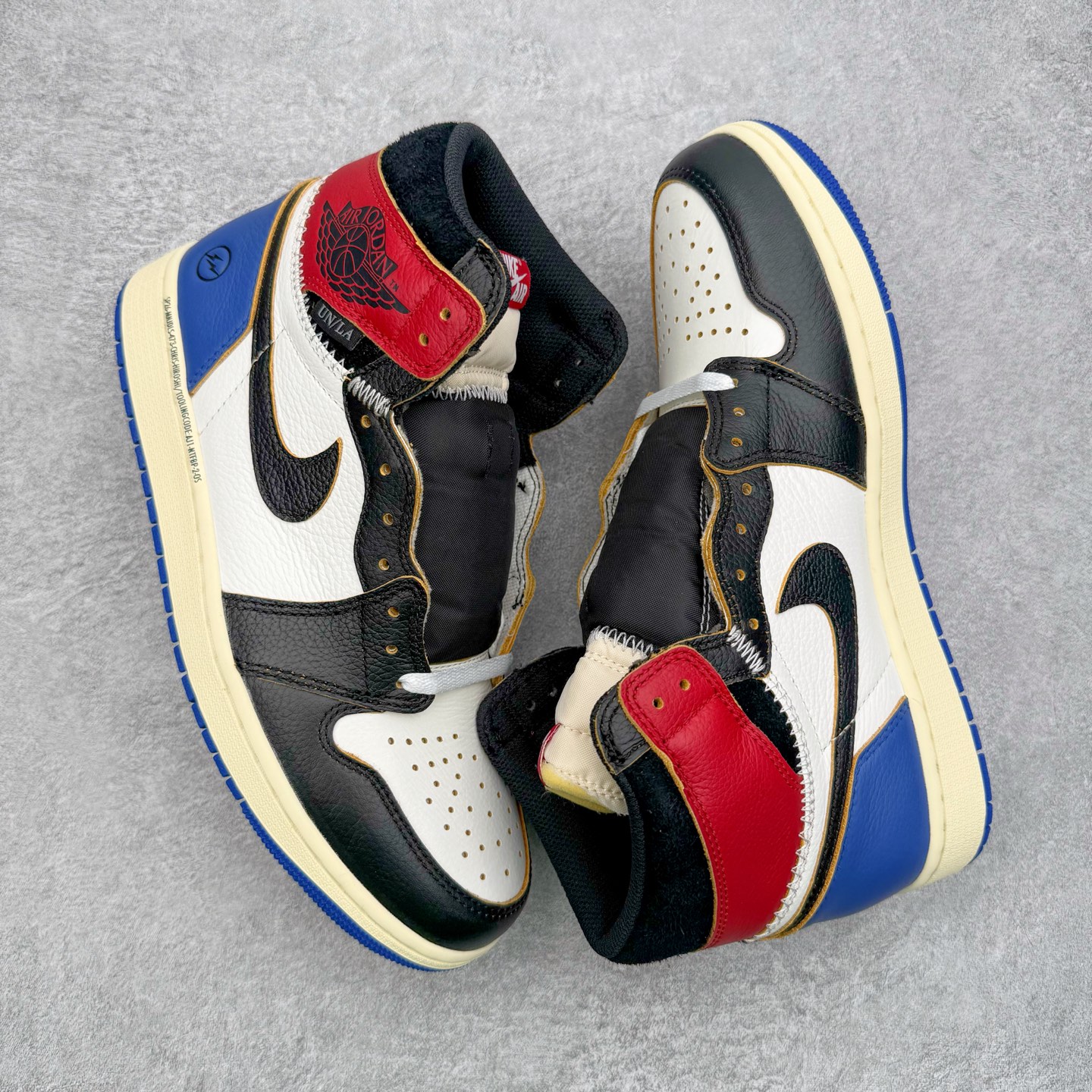 Union LA x Fragment Design x Air Jordan Retro High NRG  AJ1   高筒 球鞋 休閒鞋 板鞋 波鞋 潮鞋 男鞋女鞋 接灰 闪电白蓝红 IO7847-002