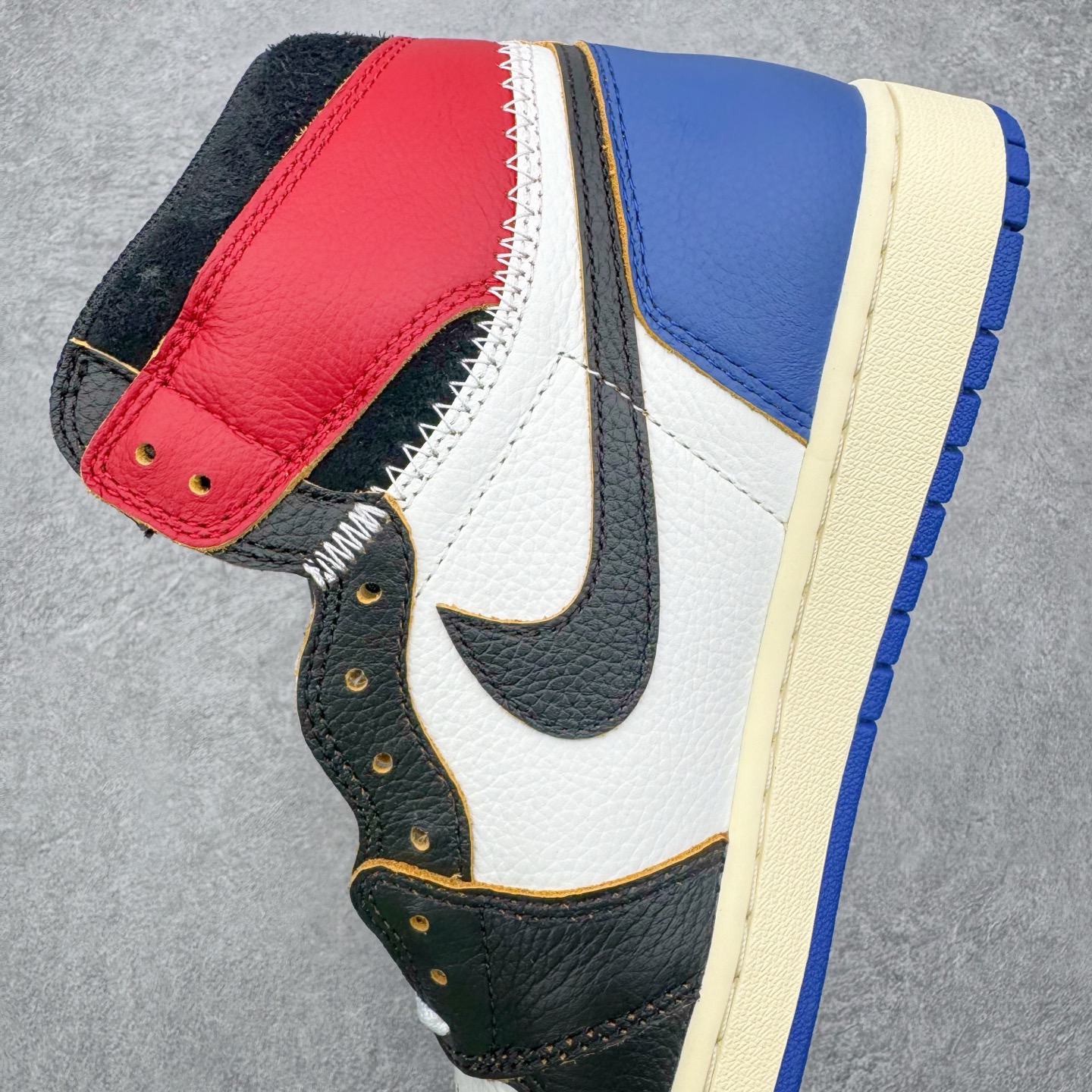 Union LA x Fragment Design x Air Jordan Retro High NRG  AJ1   高筒 球鞋 休閒鞋 板鞋 波鞋 潮鞋 男鞋女鞋 接灰 闪电白蓝红 IO7847-002