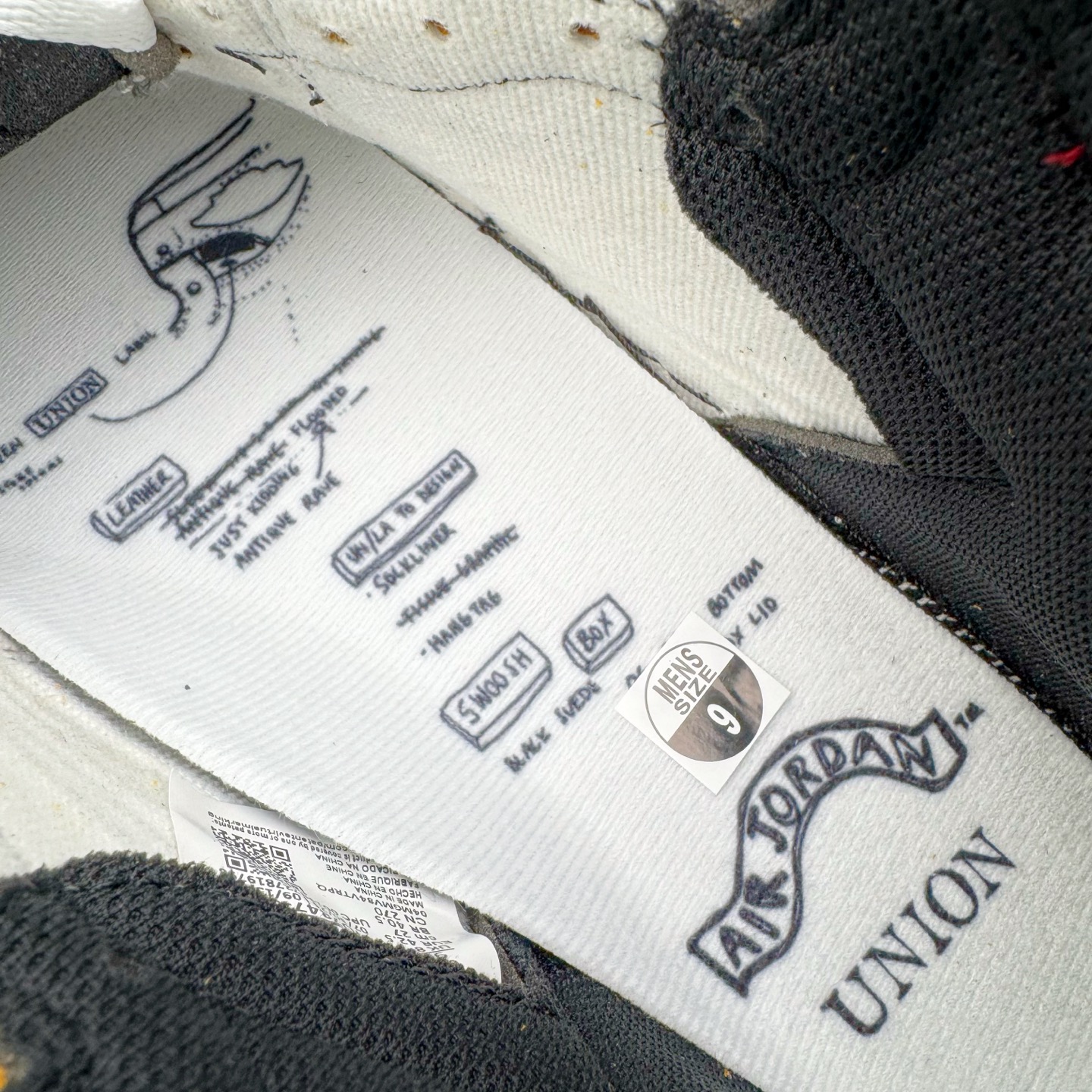 Union LA x Fragment Design x Air Jordan Retro High NRG  AJ1   高筒 球鞋 休閒鞋 板鞋 波鞋 潮鞋 男鞋女鞋 接灰 闪电白蓝红 IO7847-002