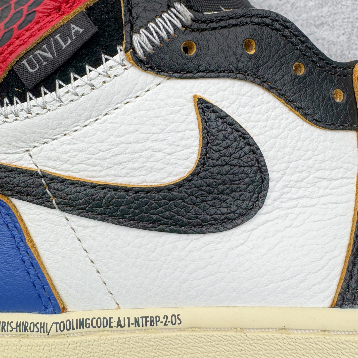 Union LA x Fragment Design x Air Jordan Retro High NRG  AJ1   高筒 球鞋 休閒鞋 板鞋 波鞋 潮鞋 男鞋女鞋 接灰 闪电白蓝红 IO7847-002