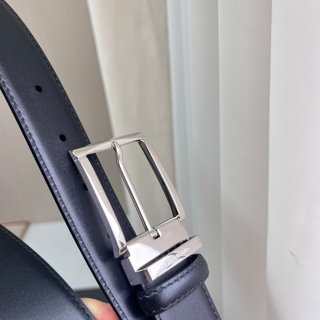 Ferragamo 菲拉格慕 男士 头层皮 皮带 