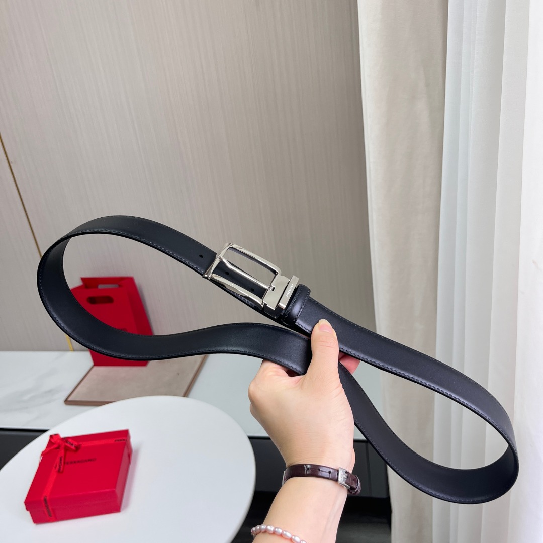 Ferragamo 菲拉格慕 男士 头层皮 皮带 