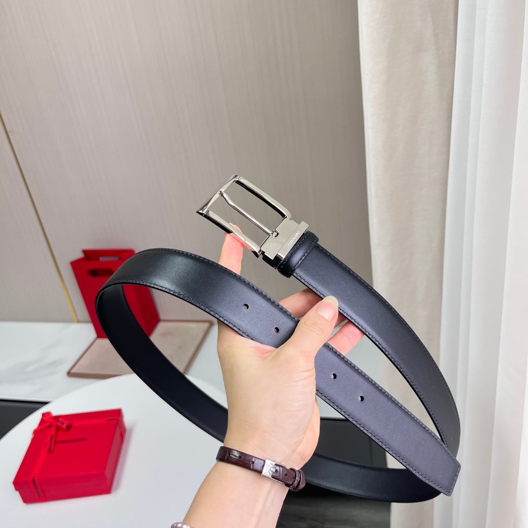 Ferragamo 菲拉格慕 男士 头层皮 皮带 