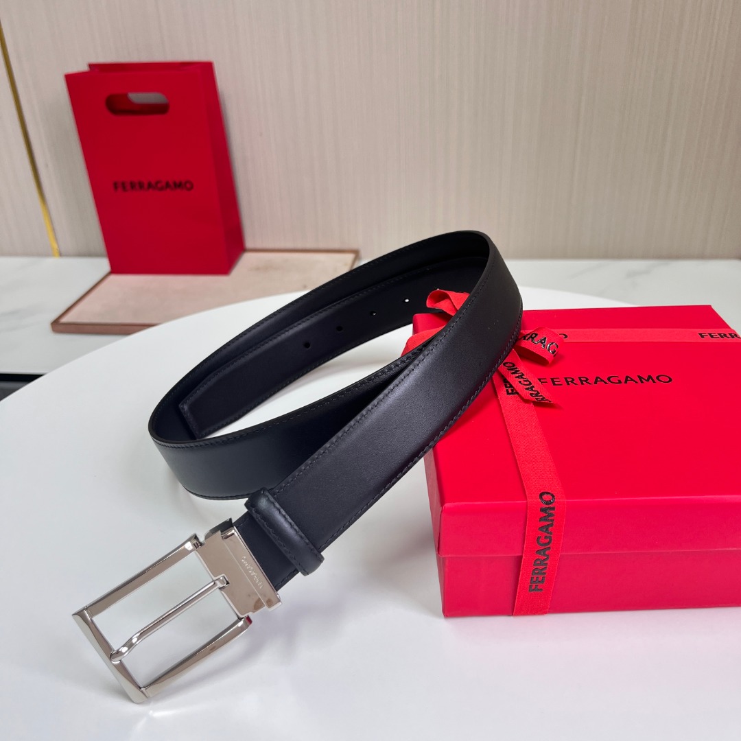 Ferragamo 菲拉格慕 男士 头层皮 皮带 