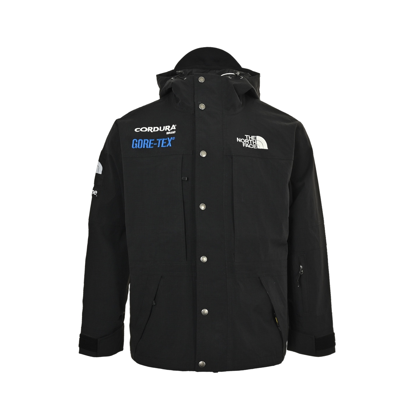 Supreme The North Face 18Fw Expedition   Jacket  聯名款  拼接 连帽冲锋衣 夾克 防水 防風 外套 男款 女款 黑色 SUP-FW18-1015