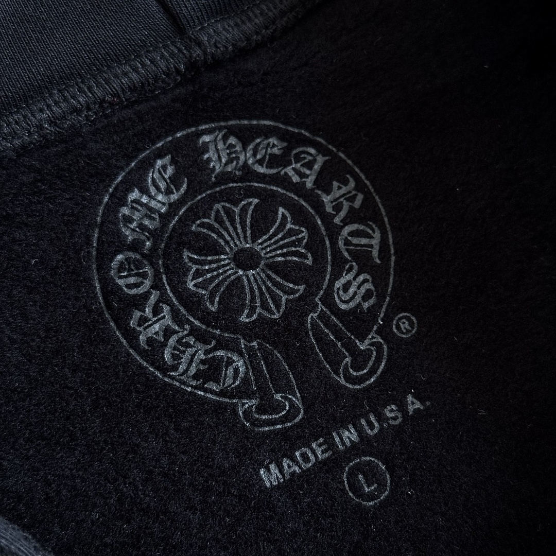 Chrome Hearts 克罗心 经典 印花 拉链卫衣 外套 长袖 男女同款 黑色 彩色花臂 马蹄  A5  