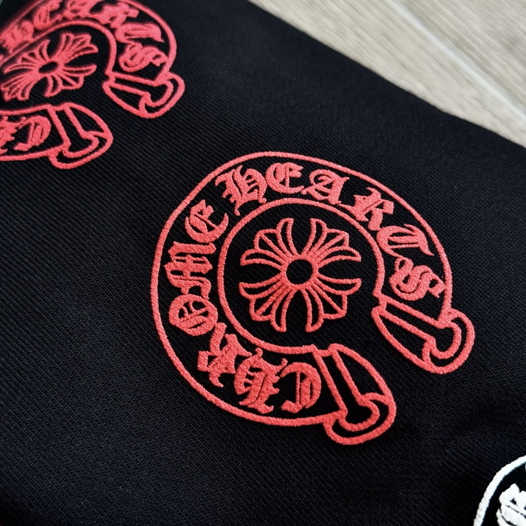 Chrome Hearts 克罗心 经典 印花 拉链卫衣 外套 长袖 男女同款 黑色 彩色花臂 马蹄  A5  