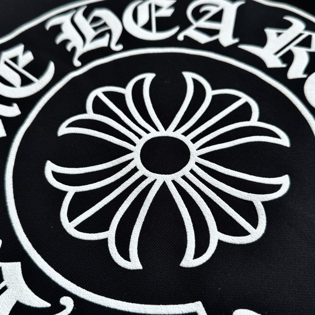 Chrome Hearts 克罗心 经典 印花 拉链卫衣 外套 长袖 男女同款 黑色 彩色花臂 马蹄  A5  