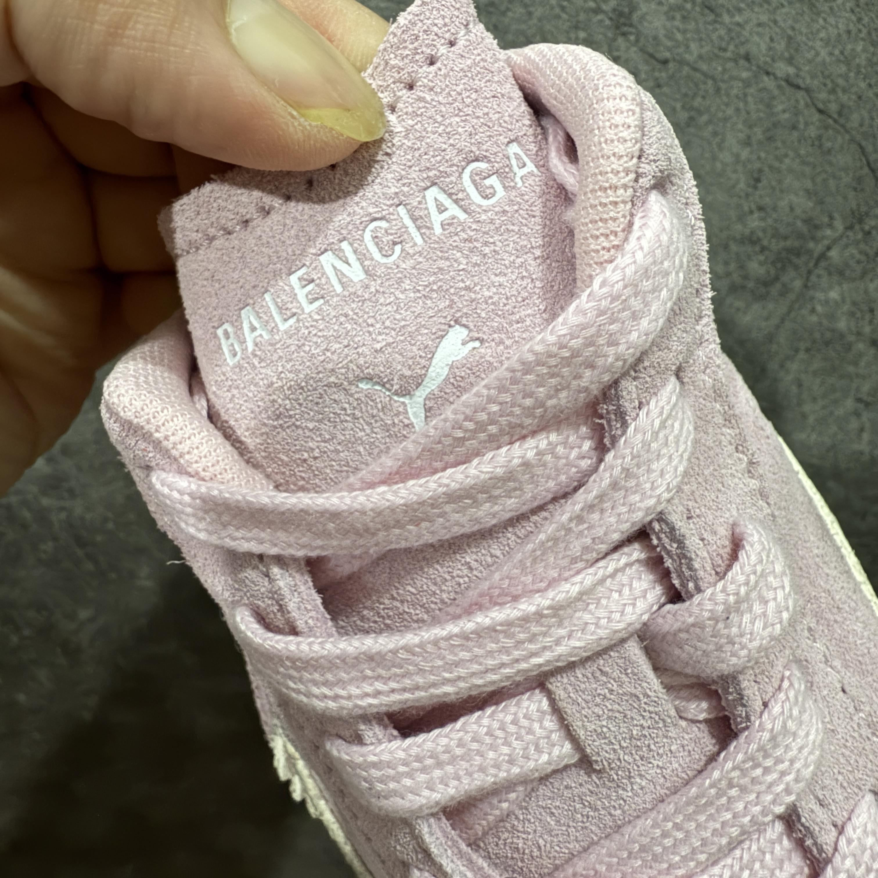 Balenciaga The Open Product x Puma Speedcat  低筒 做旧 系带 二层绒面皮防滑耐磨 低筒 舒适时尚 赛车 跑步鞋 休闲鞋 波鞋  粉色406519 07