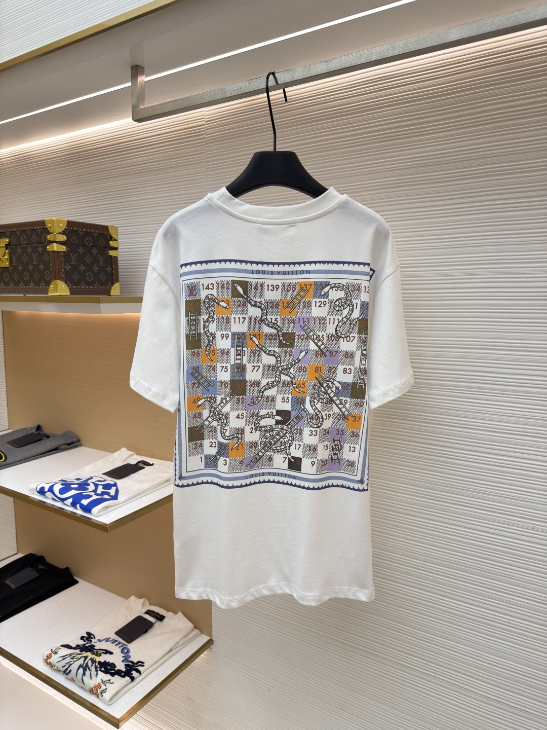 LOUIS VUITTON 路易威登 LV 圆领 印花 短袖T恤 A5白色 1AJUD5