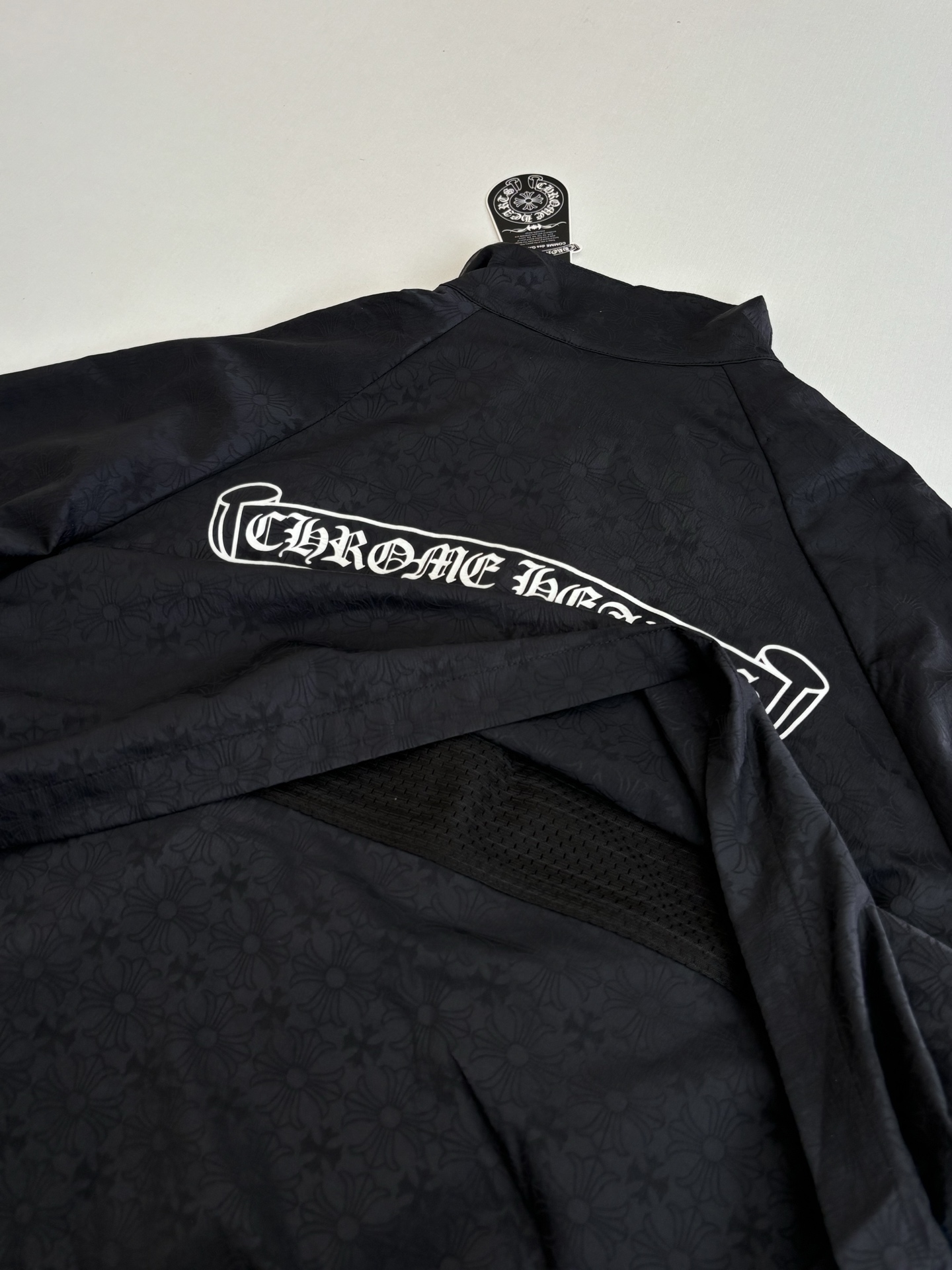 Chrome Hearts 克罗心 满印暗纹拉链外套 风衣  外套 夹克 长袖  黑色B0