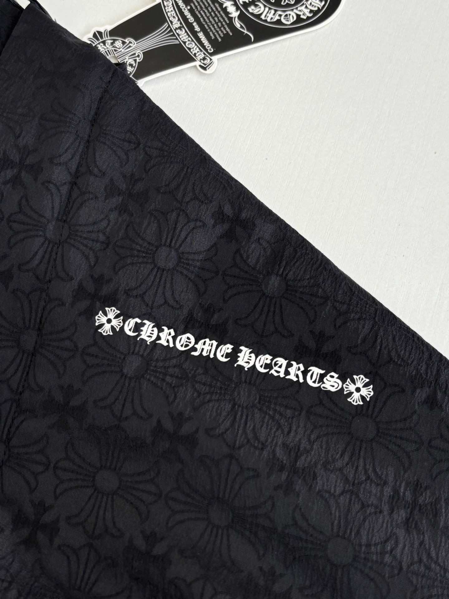 Chrome Hearts 克罗心 满印暗纹拉链外套 风衣  外套 夹克 长袖  黑色B0
