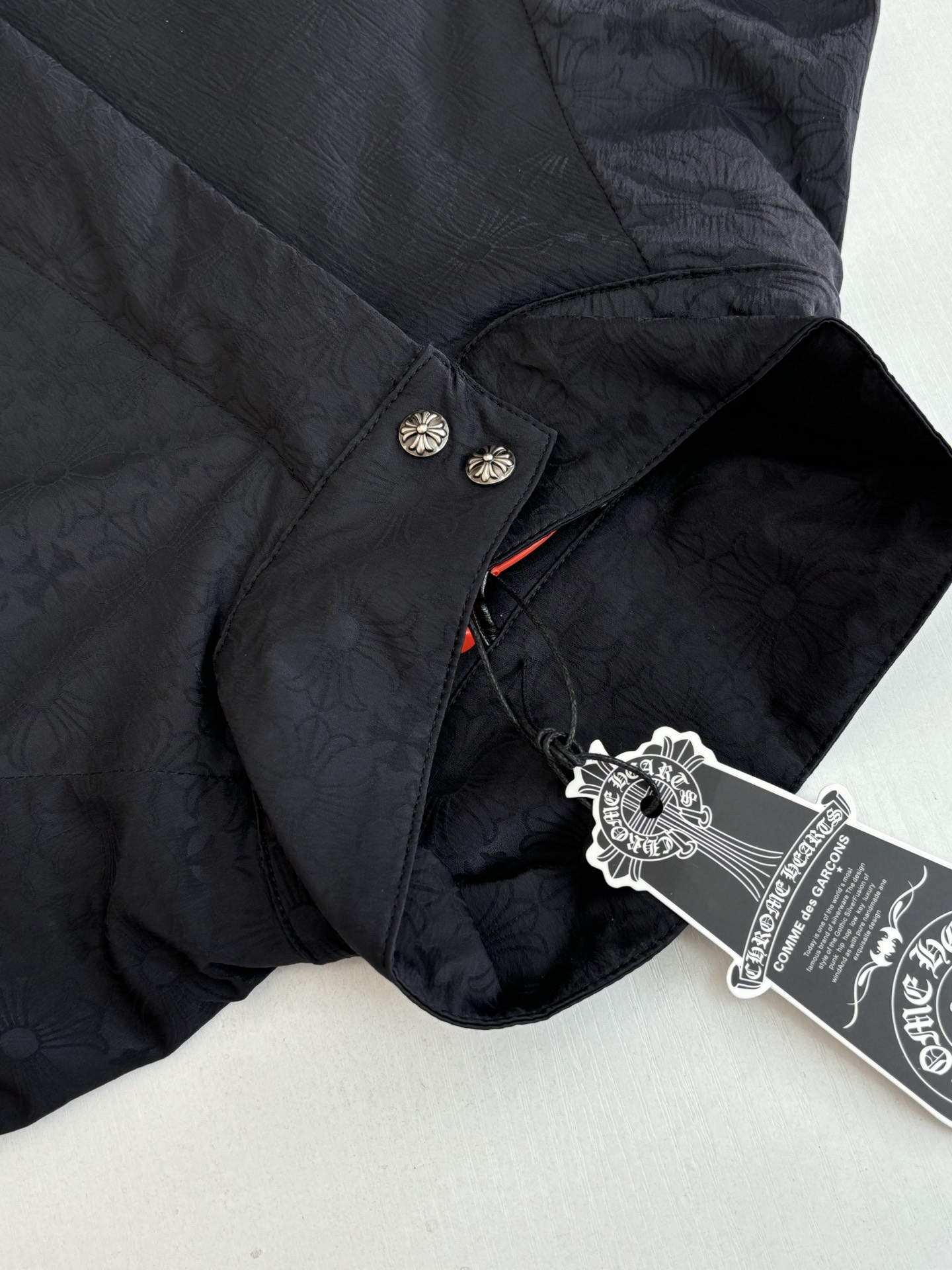 Chrome Hearts 克罗心 满印暗纹拉链外套 风衣  外套 夹克 长袖  黑色B0