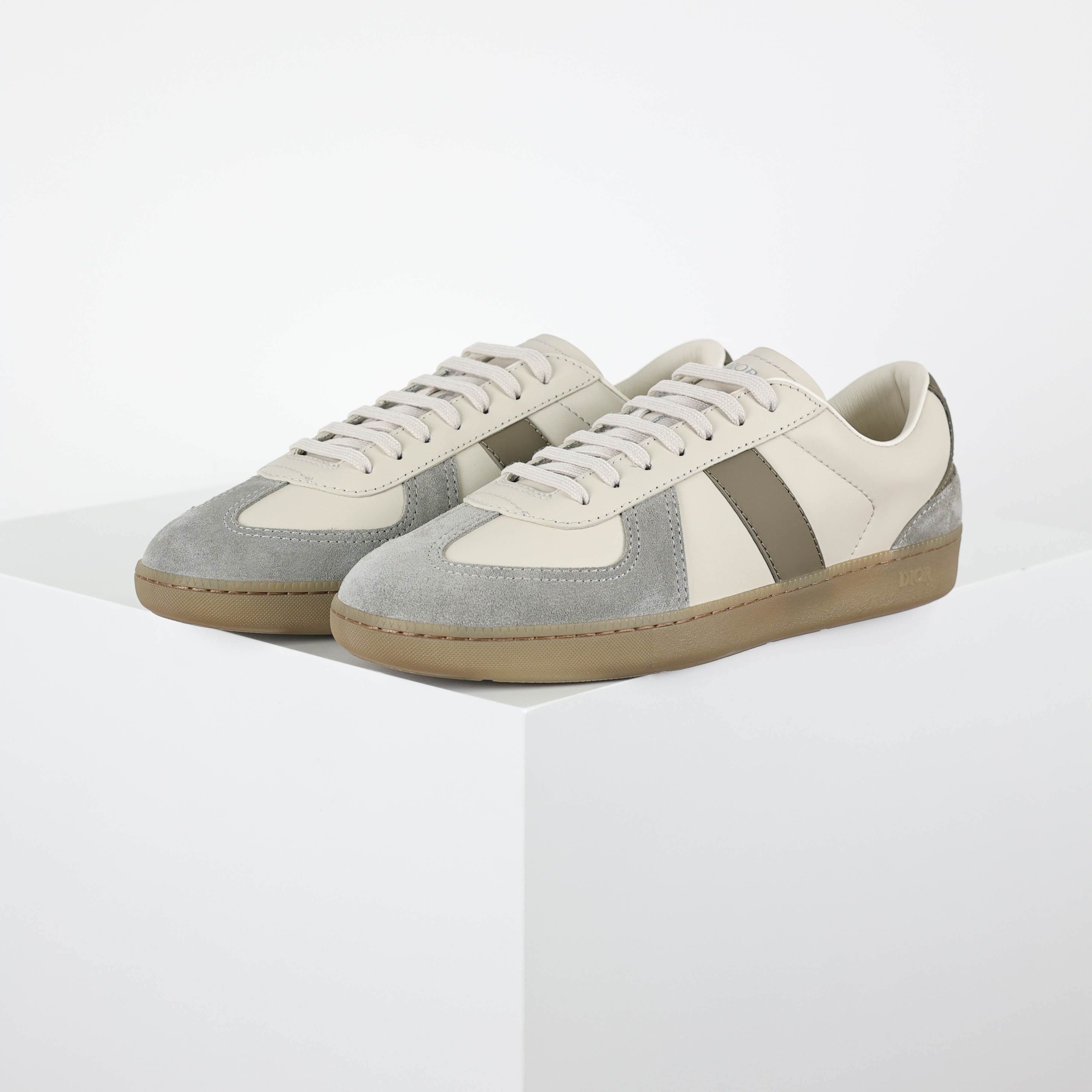 Dior 迪奥 B01 低筒 牛皮 休闲鞋 帆布鞋 运动鞋 板鞋 男鞋 女鞋 德训C0 白灰棕 3SN328ZRH_H008