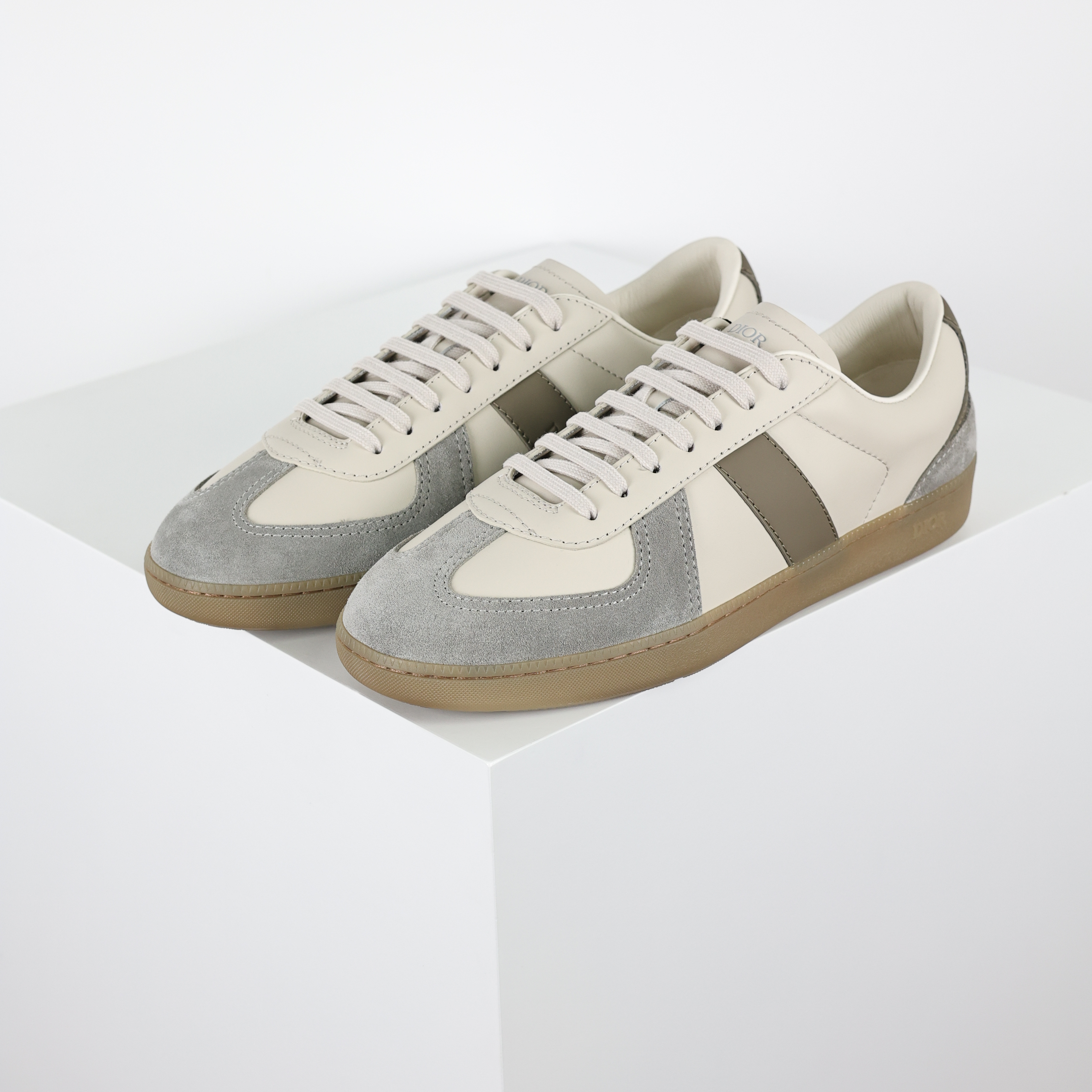 Dior 迪奥 B01 低筒 牛皮 休闲鞋 帆布鞋 运动鞋 板鞋 男鞋 女鞋 德训C0 白灰棕 3SN328ZRH_H008