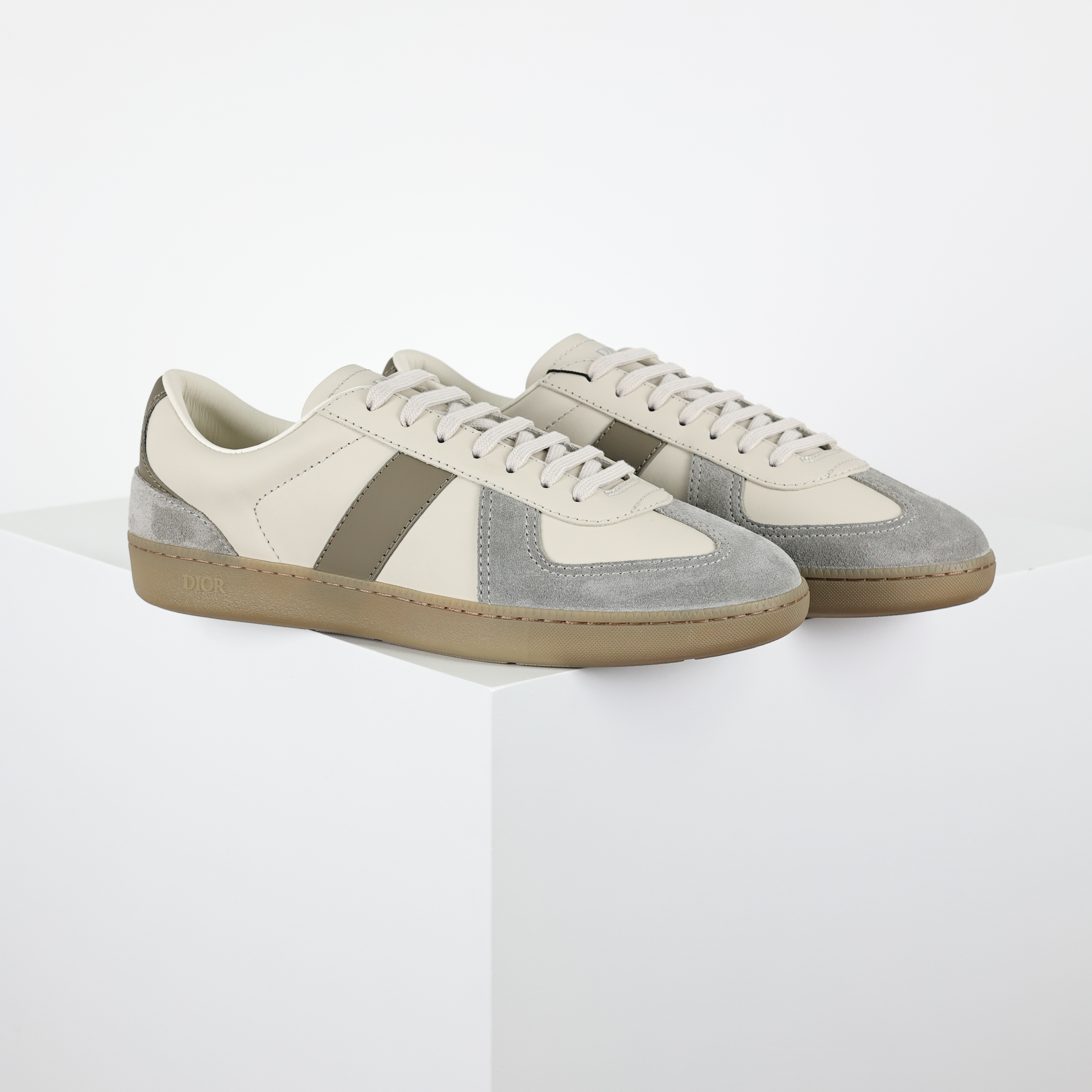 Dior 迪奥 B01 低筒 牛皮 休闲鞋 帆布鞋 运动鞋 板鞋 男鞋 女鞋 德训C0 白灰棕 3SN328ZRH_H008