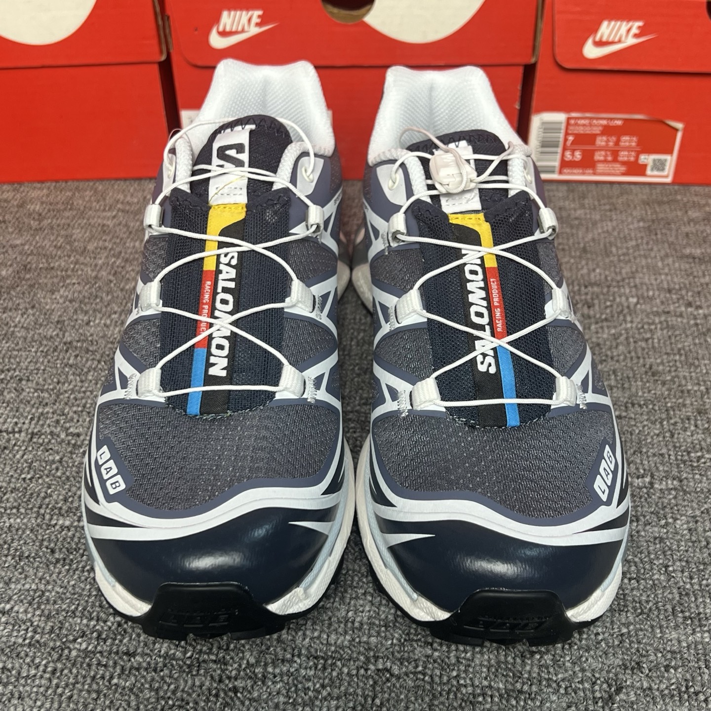 SALOMON XT-6  萨洛蒙  低筒 减震防滑 户外 跑步鞋 运动鞋 登山 男鞋 女鞋  波鞋 （版型偏小一码）黑灰蓝 478640