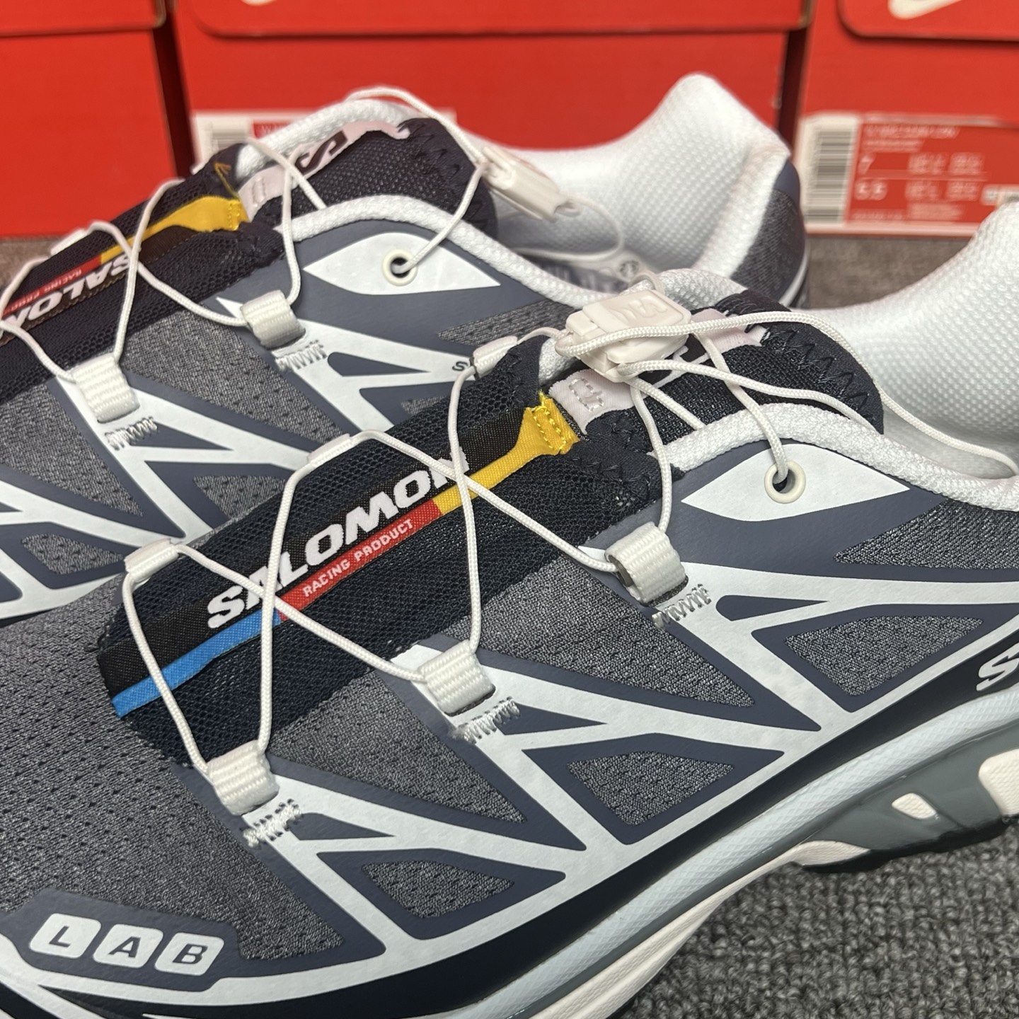 SALOMON XT-6  萨洛蒙  低筒 减震防滑 户外 跑步鞋 运动鞋 登山 男鞋 女鞋  波鞋 （版型偏小一码）黑灰蓝 478640