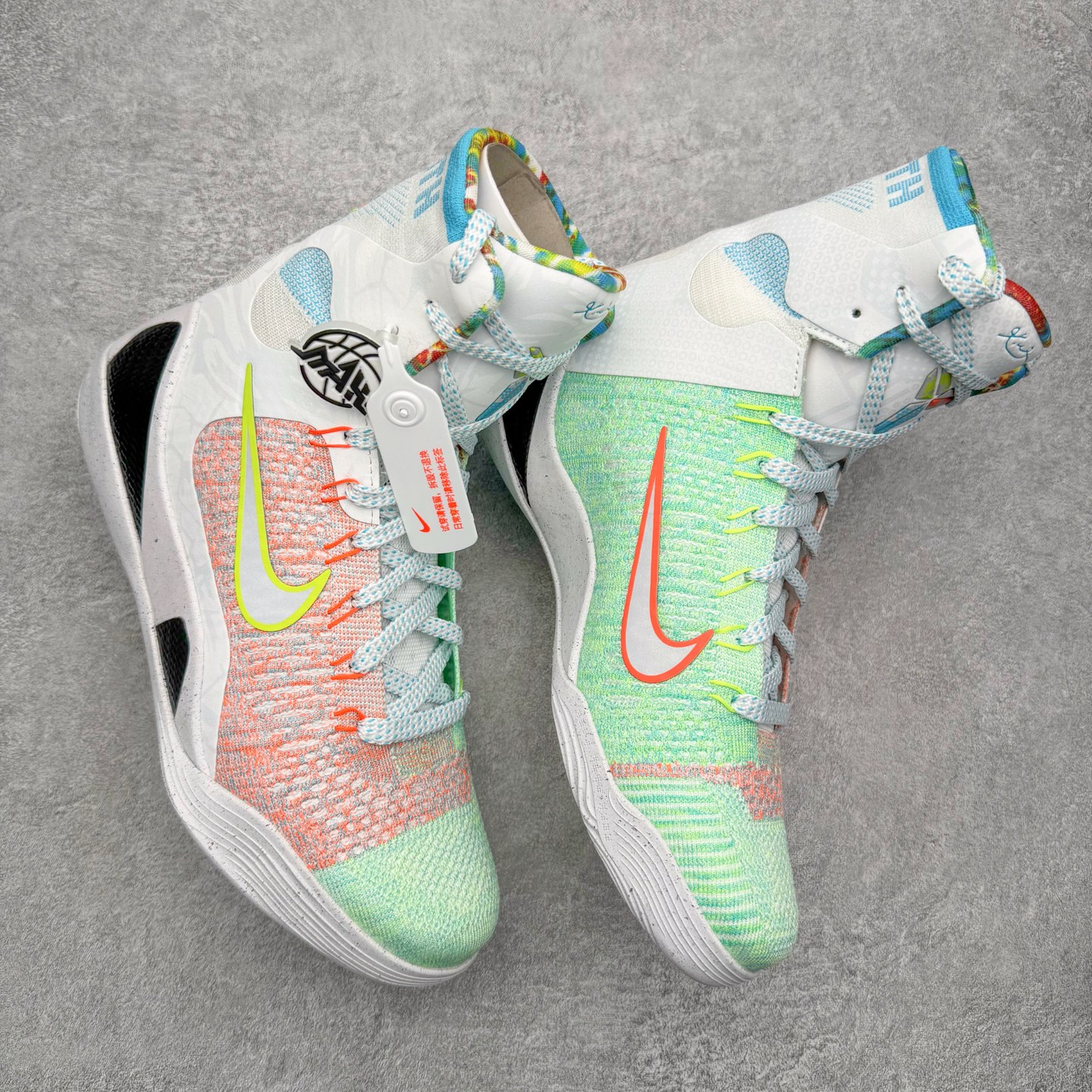 灭世MAX KOBE 9 ELITE PROTRO 科比9代精英 高筒 篮球鞋 实战鞋 球鞋 男鞋 波鞋  白绿橙 FZ7335-101