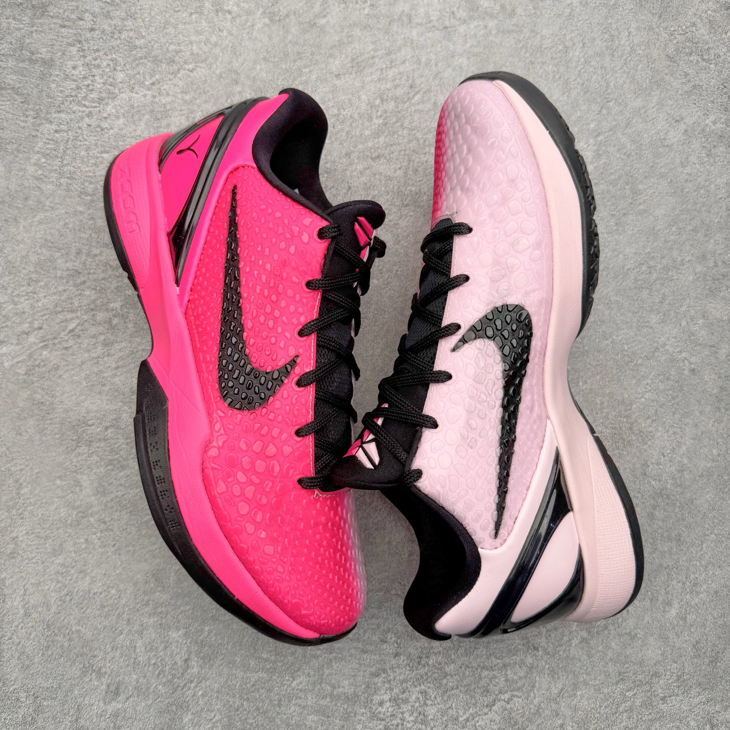 S2 Kobe6  前掌Zoom Turbo 气垫 后掌EVA缓震 低筒 球鞋 籃球鞋 實戰鞋 真碳板 男鞋 波鞋 粉红鸳鸯 IQ9317-001