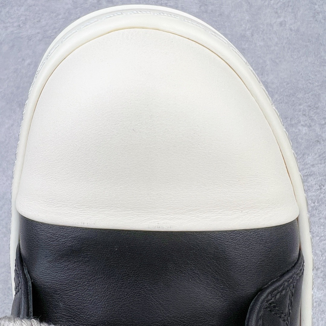 RICK OWENS DRKSHDW RO 圆头 低筒  板鞋 休闲鞋 波鞋 男鞋 女鞋  牛皮五孔 黑白 RU02E1893LCOW2-911