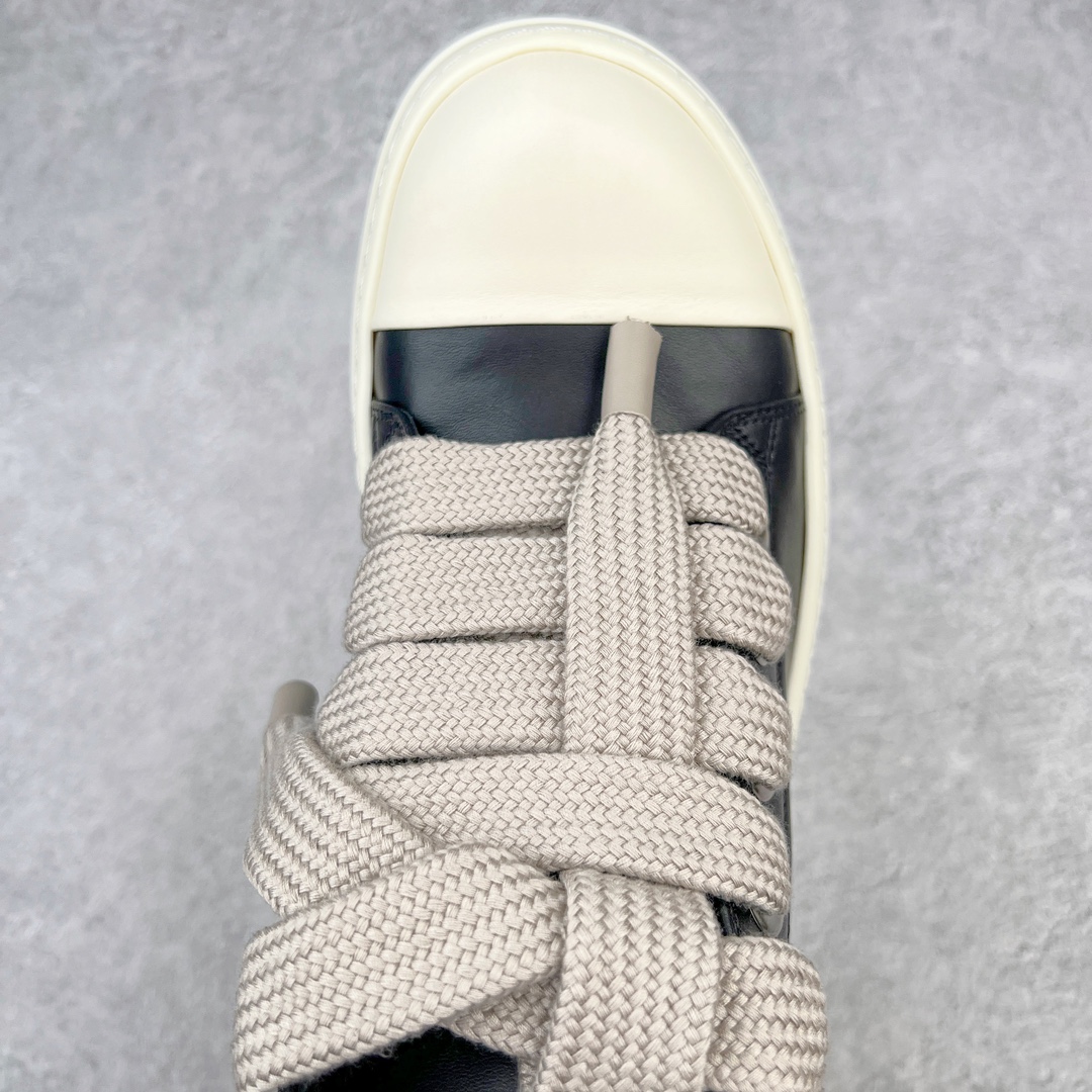 RICK OWENS DRKSHDW RO 圆头 低筒  板鞋 休闲鞋 波鞋 男鞋 女鞋  牛皮五孔 黑白 RU02E1893LCOW2-911