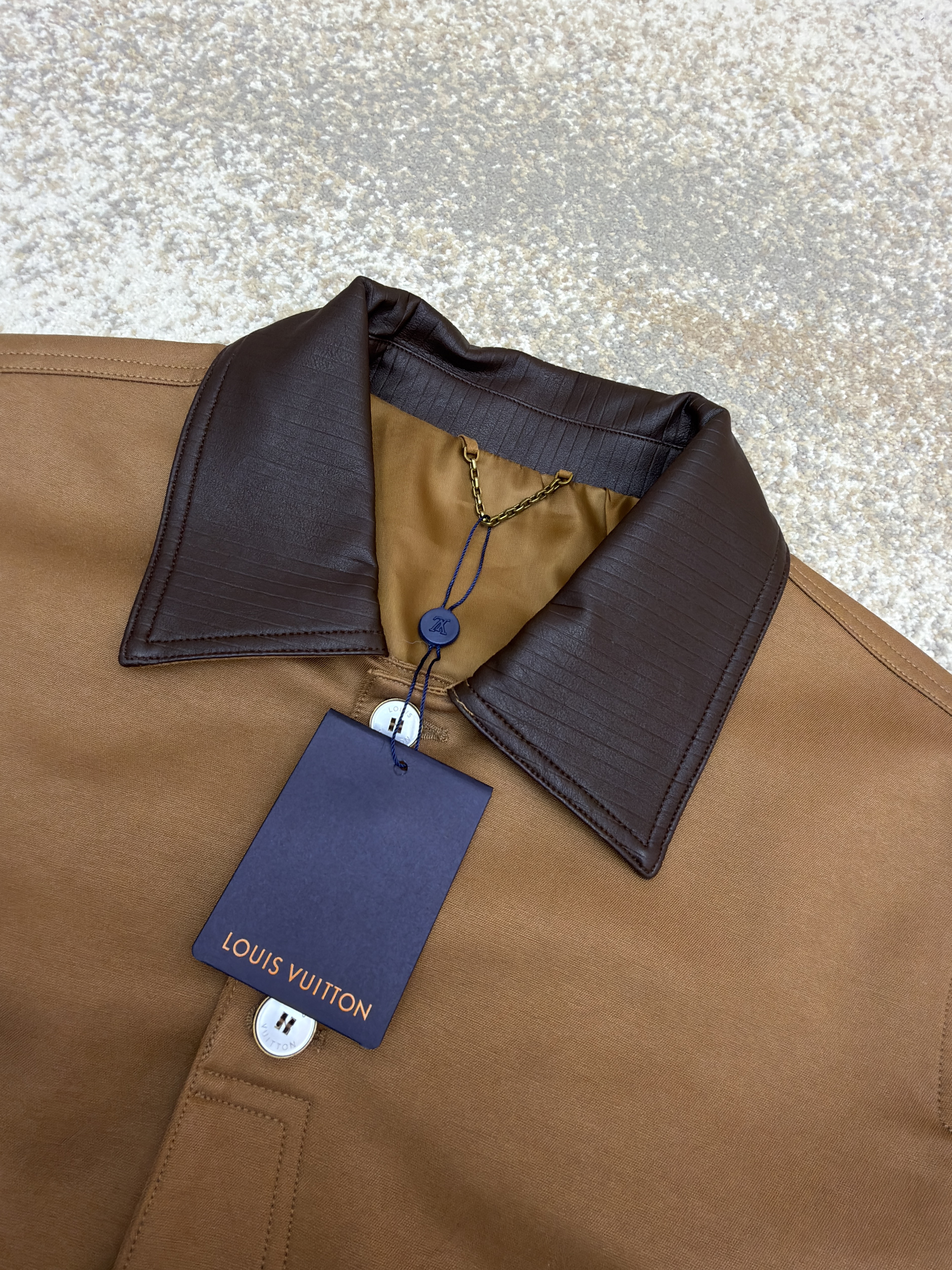 LOUIS VUITTON LV NIGO 路易威登   锦鲤 提花翻领夹克  长袖 外套 棕色C0 1AIMQN