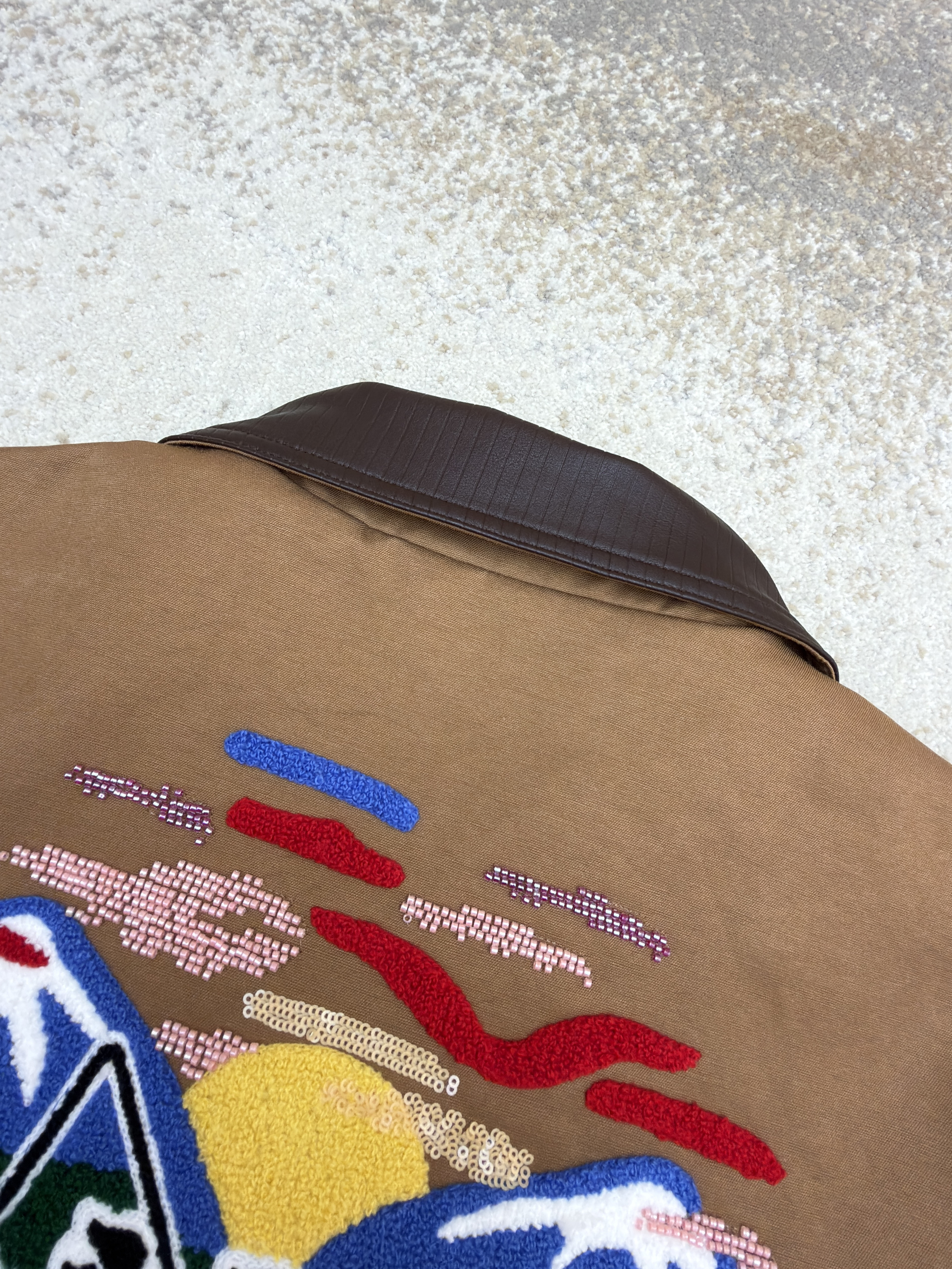 LOUIS VUITTON LV NIGO 路易威登   锦鲤 提花翻领夹克  长袖 外套 棕色C0 1AIMQN