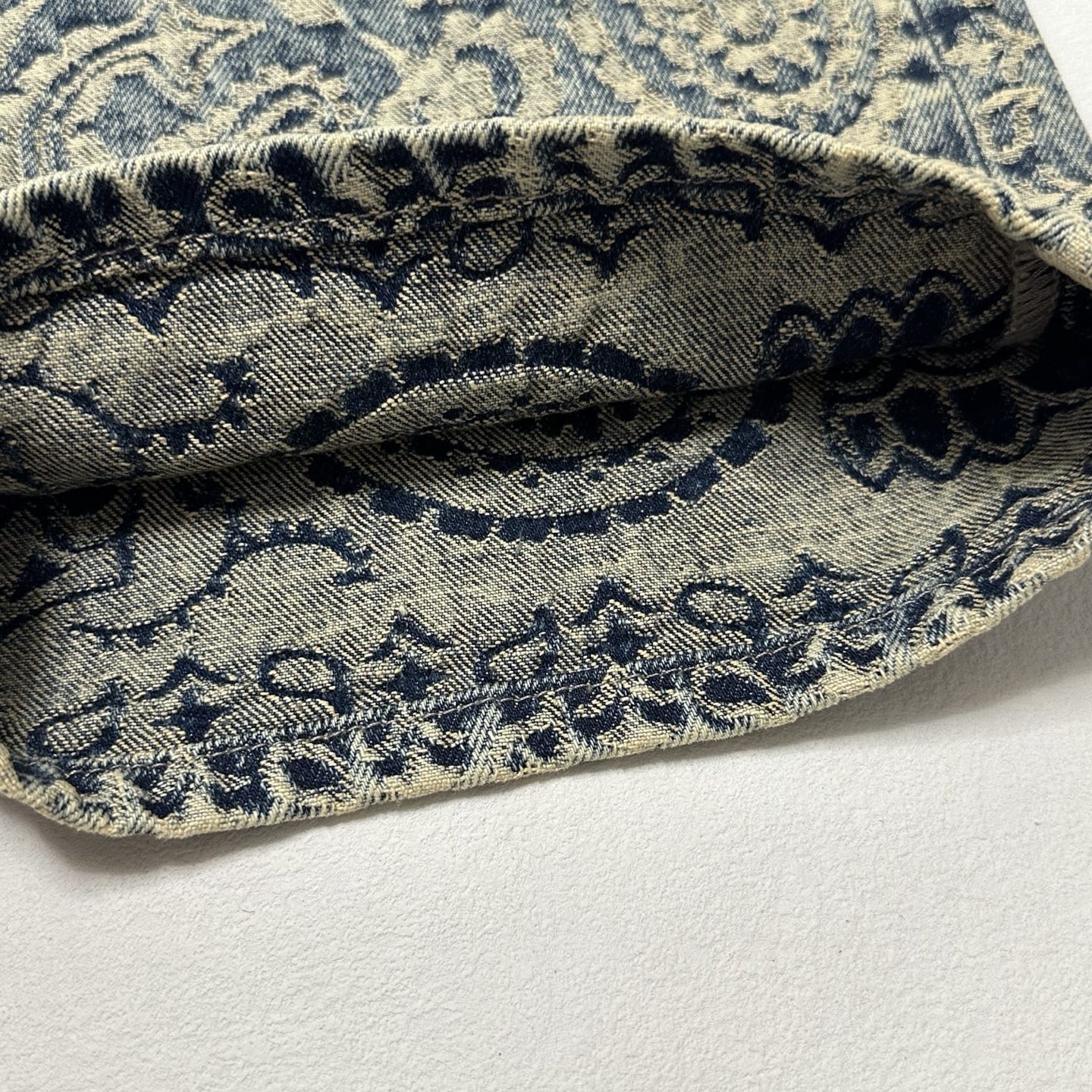 Supreme SS25 WEEK7 Bandana Jacquard Baggyjean 腰果花 编织 宽松 直筒 牛仔裤 男女同款 SUP-SS25-058