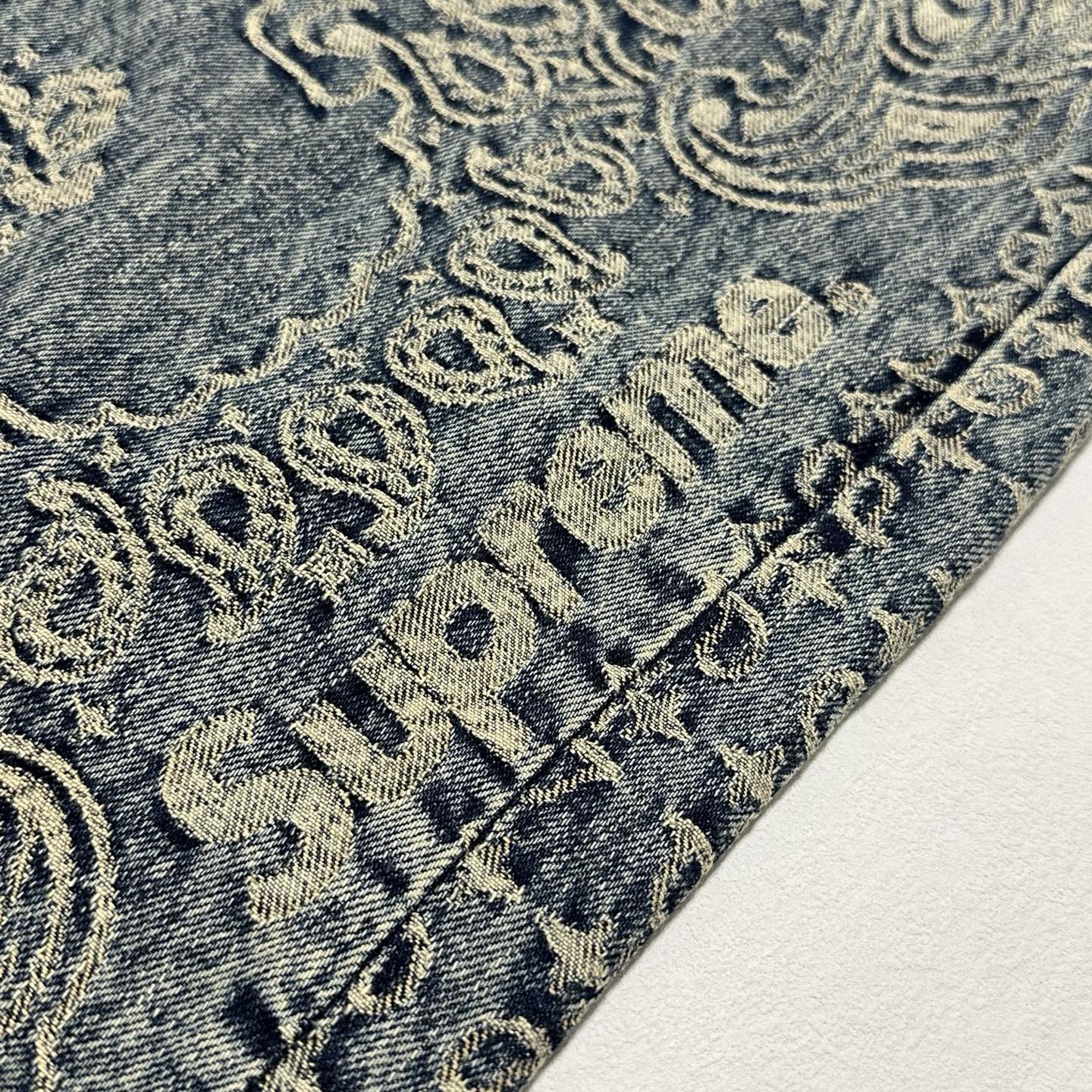 Supreme SS25 WEEK7 Bandana Jacquard Baggyjean 腰果花 编织 宽松 直筒 牛仔裤 男女同款 SUP-SS25-058