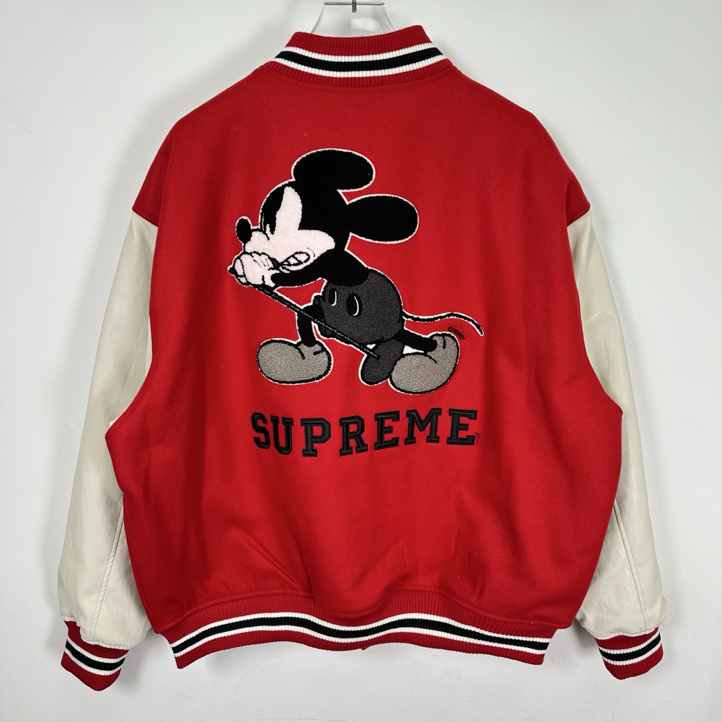 SupremeNUMBER(N)INE 米老鼠 FW25 WEEK8 Varsity Jacket 背面 米奇图案 开合校队 男女同款C0 SUP-FW25-233