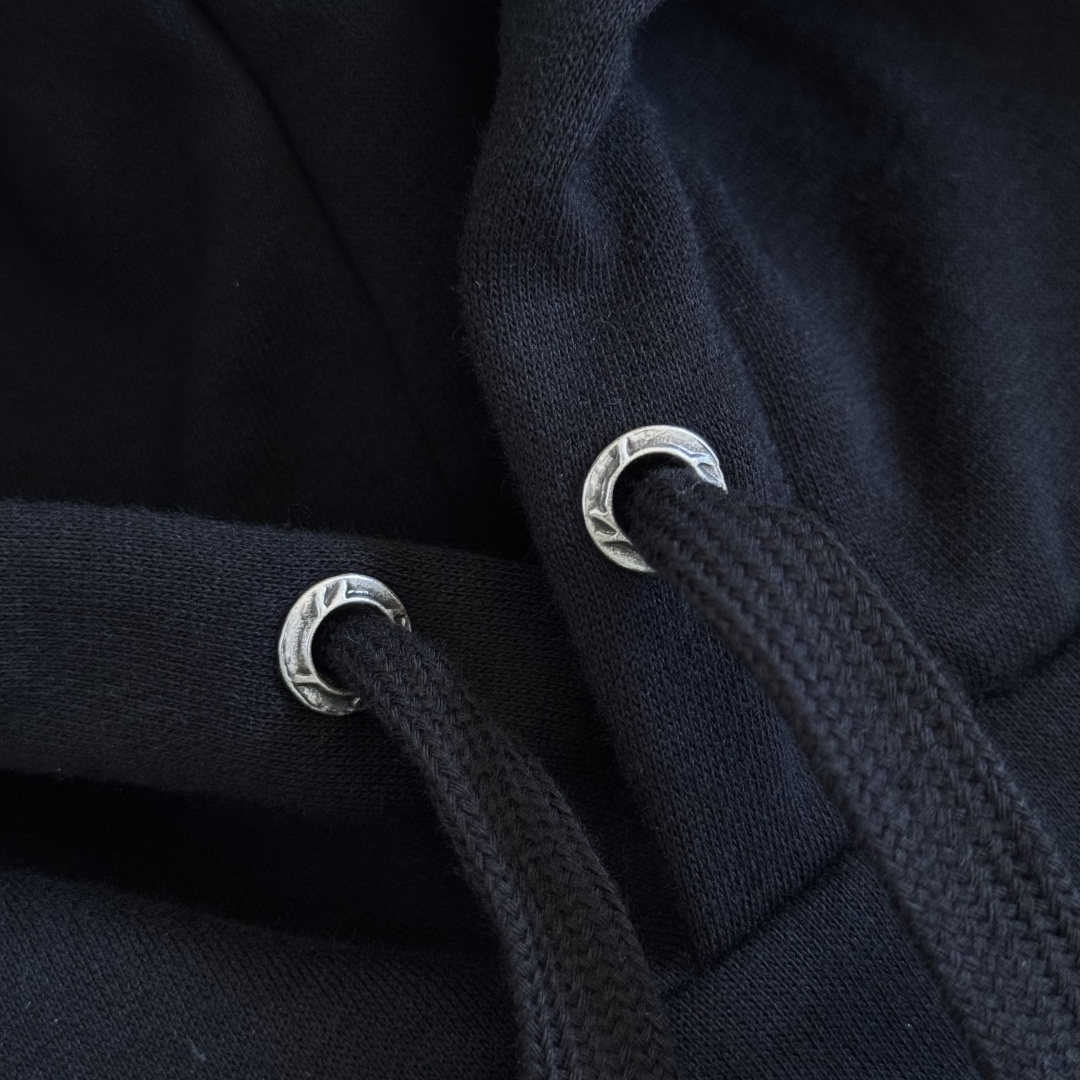 925纯银 Chrome Hearts Hoodie 克罗心 梵文 马蹄 连帽 卫衣 套头 外套  小羊皮荧光绿B0 