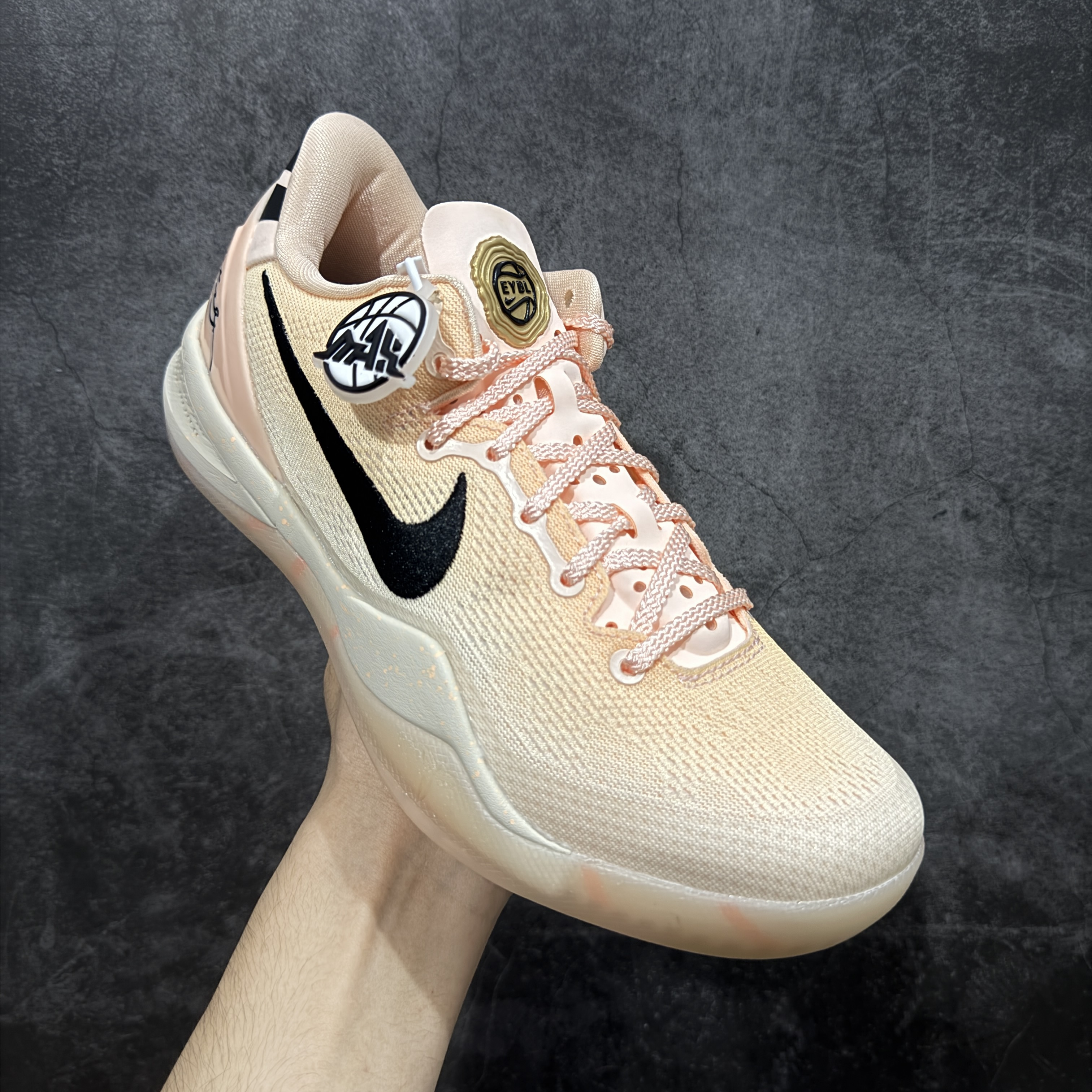 灭世 KOBE 8 Protro Academy P EYBL 科比8 低筒 全掌LUNARLON 鞋墊 籃球鞋 實戰鞋 球鞋 男鞋 波鞋 渐变 粉黑色 HQ3138-800