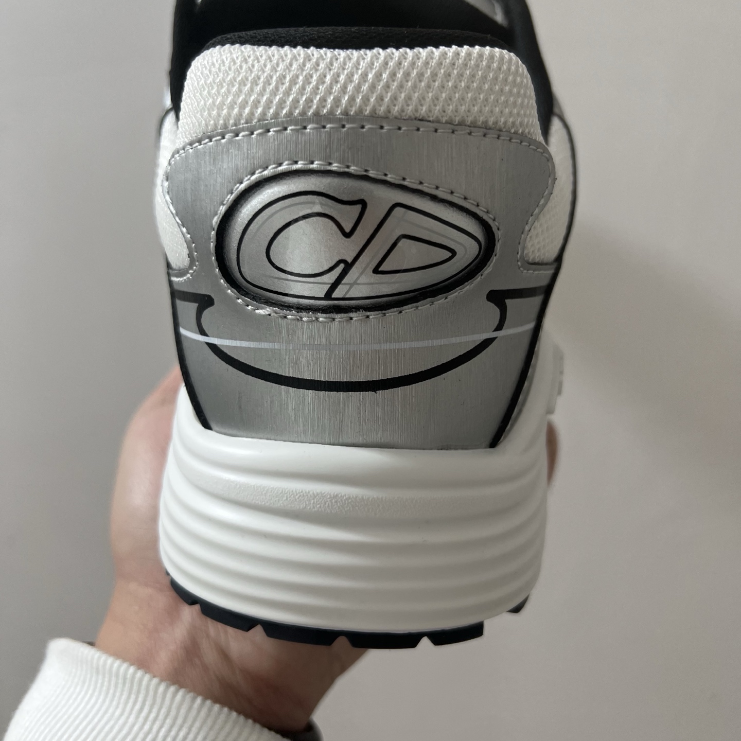 天花板 Dior 迪奥 B30 网眼织物  低筒 休闲鞋 运动鞋 板鞋 男鞋 女鞋 银黑 3SN279ZYG-H869