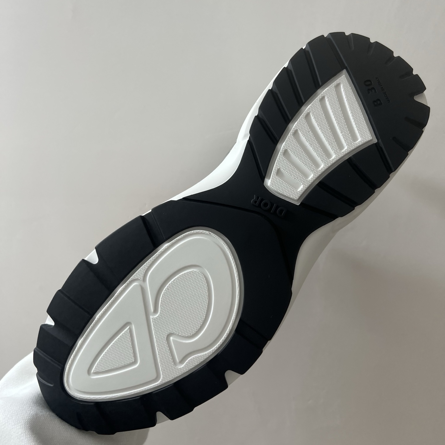 天花板 Dior 迪奥 B30 网眼织物  低筒 休闲鞋 运动鞋 板鞋 男鞋 女鞋 银黑 3SN279ZYG-H869