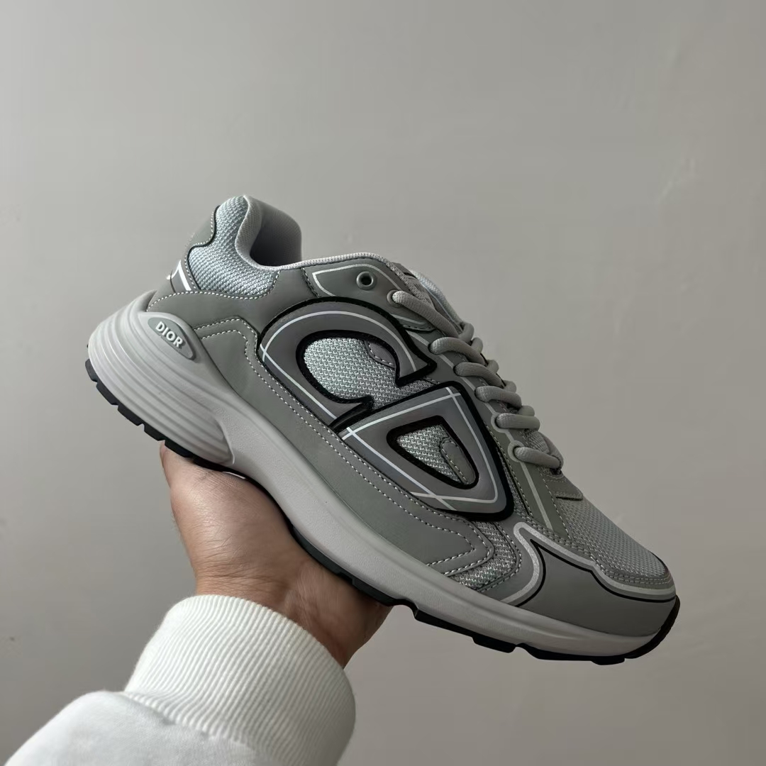 佛山顶规 Dior 迪奥 B30 网眼织物  低筒 休闲鞋 运动鞋 板鞋 男鞋 女鞋C5 灰色 3SN279ZRD-H868
