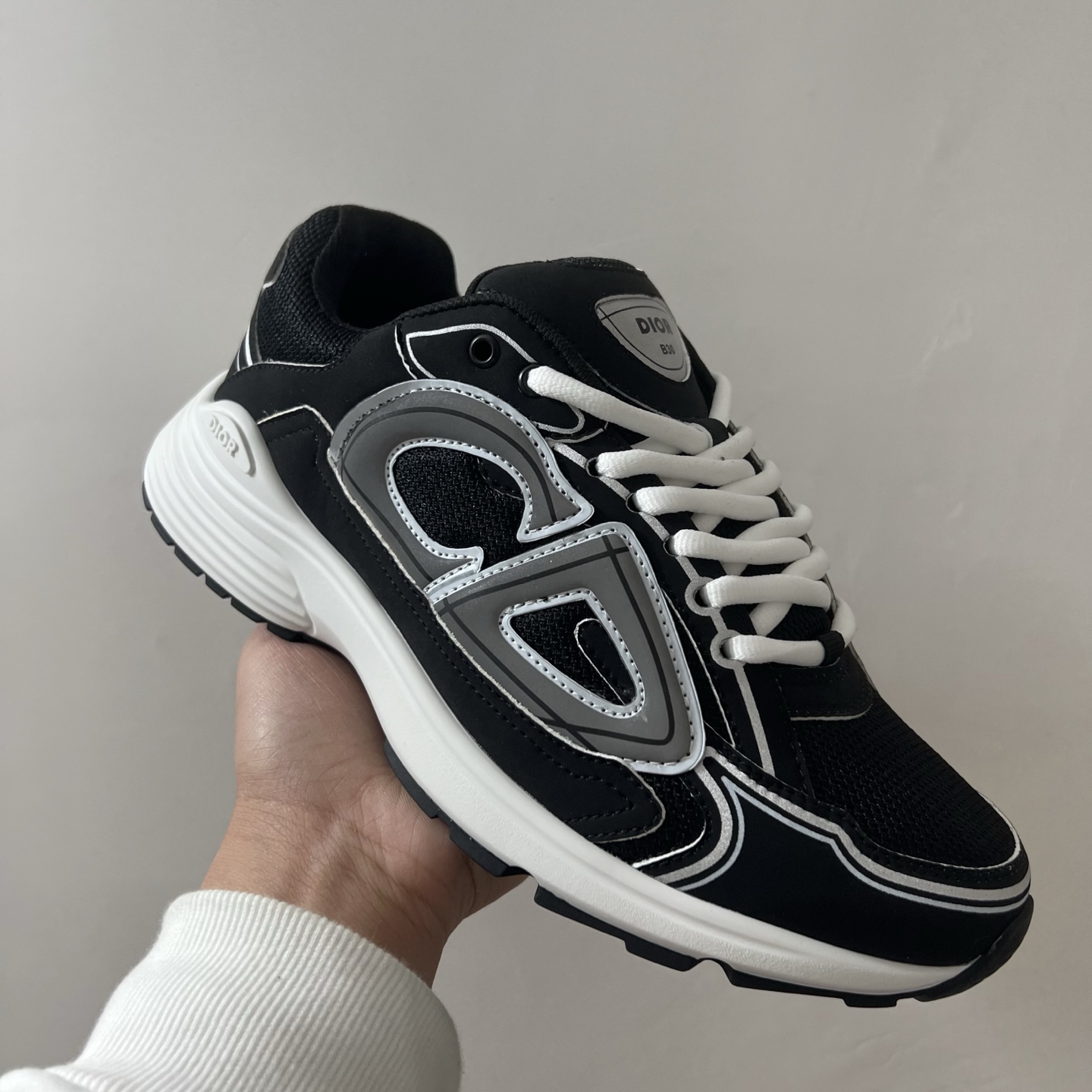 佛山顶规 Dior 迪奥 B30 网眼织物  低筒 休闲鞋 运动鞋 板鞋 男鞋 女鞋C5 黑白 3SN279ZMB-H969