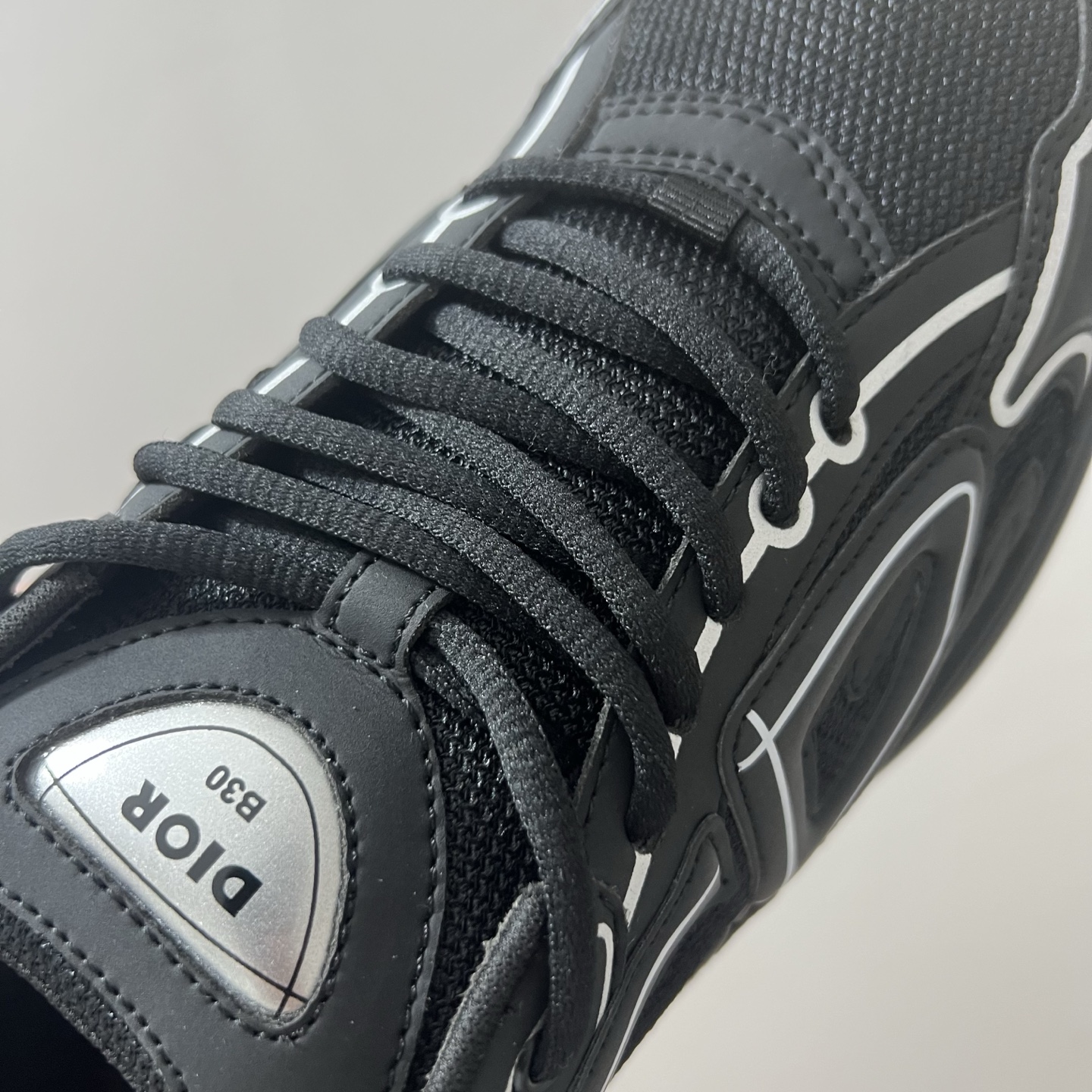 佛山顶规 Dior 迪奥 B30 网眼织物  低筒 休闲鞋 运动鞋 板鞋 男鞋 女鞋C5 全黑 3SN279ZRF-H900