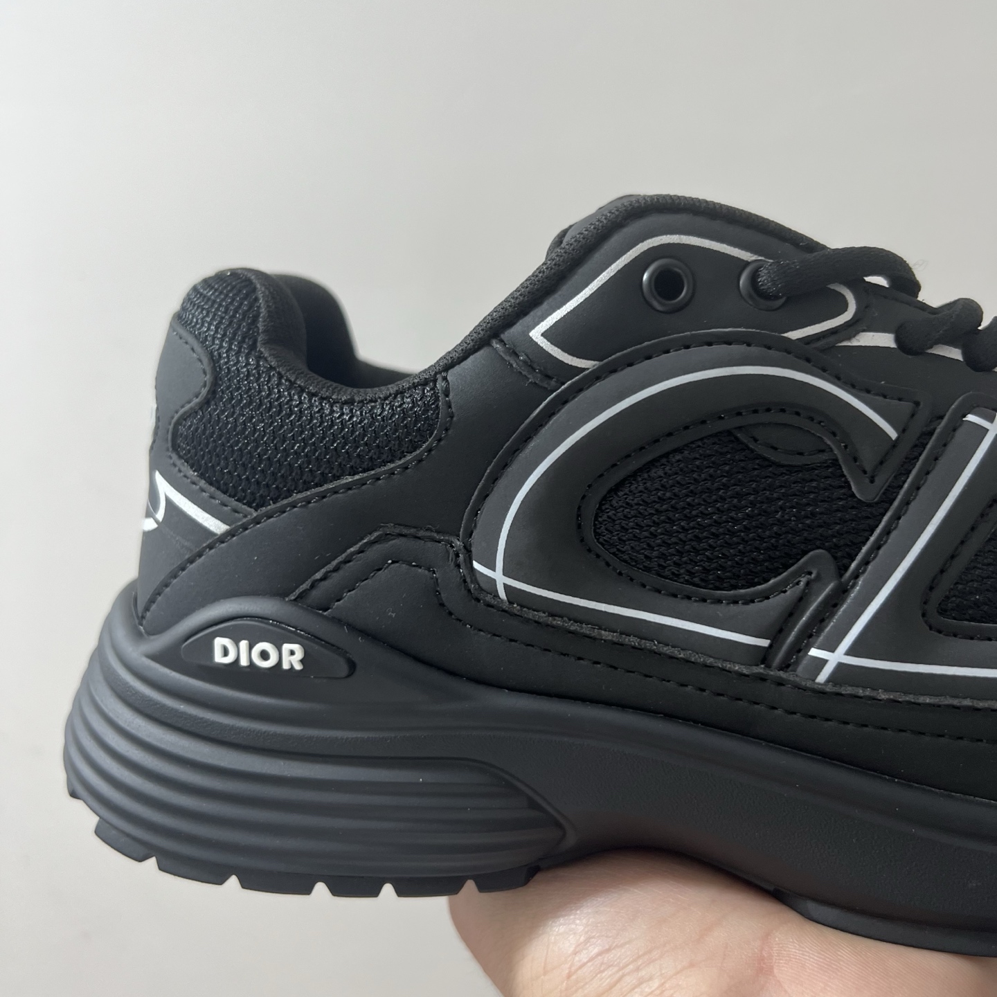 佛山顶规 Dior 迪奥 B30 网眼织物  低筒 休闲鞋 运动鞋 板鞋 男鞋 女鞋C5 全黑 3SN279ZRF-H900