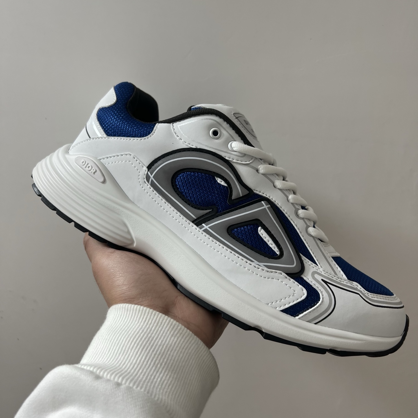佛山顶规 Dior 迪奥 B30 网眼织物  低筒 休闲鞋 运动鞋 板鞋 男鞋 女鞋C5 白蓝 3SN279ZRD-H065