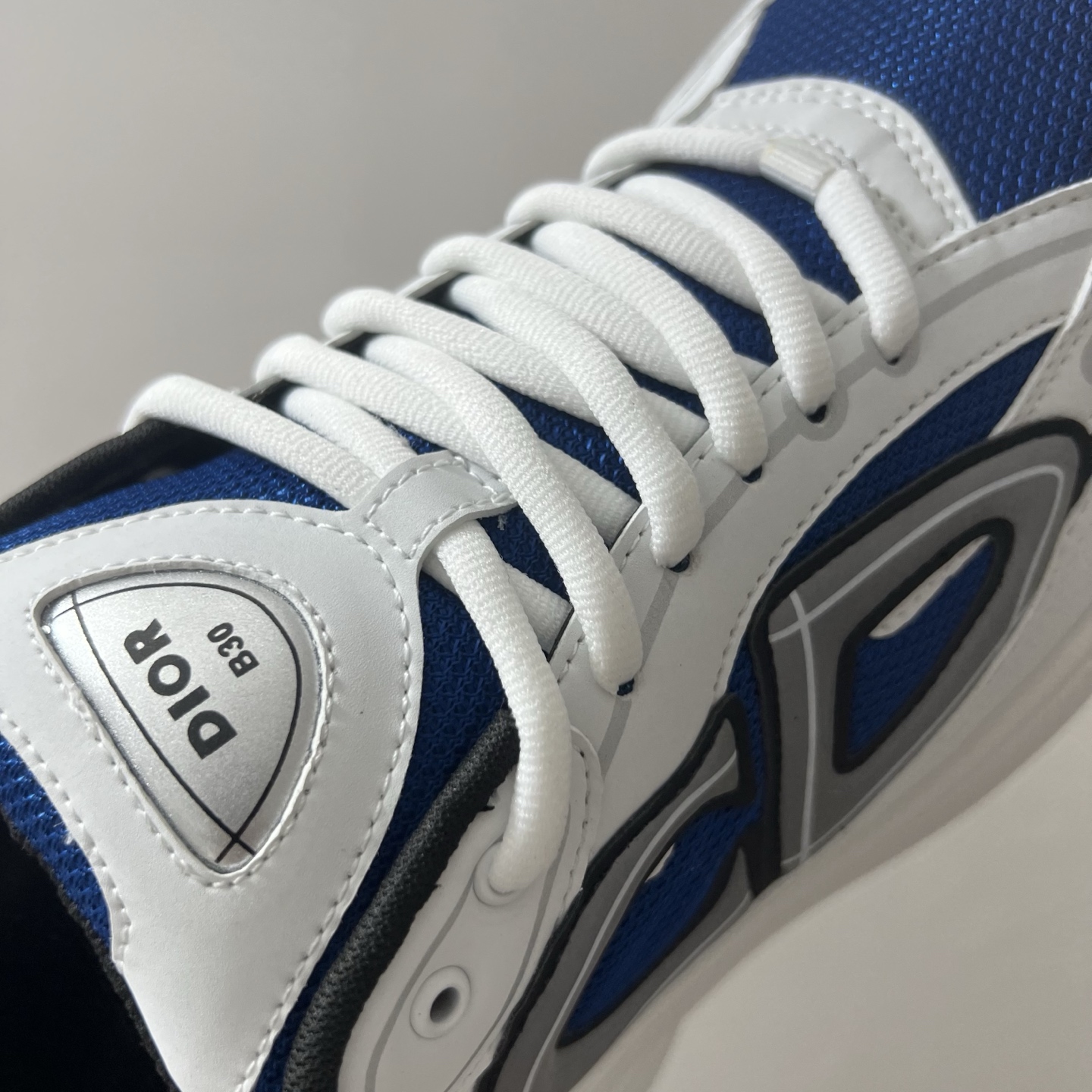 佛山顶规 Dior 迪奥 B30 网眼织物  低筒 休闲鞋 运动鞋 板鞋 男鞋 女鞋C5 白蓝 3SN279ZRD-H065