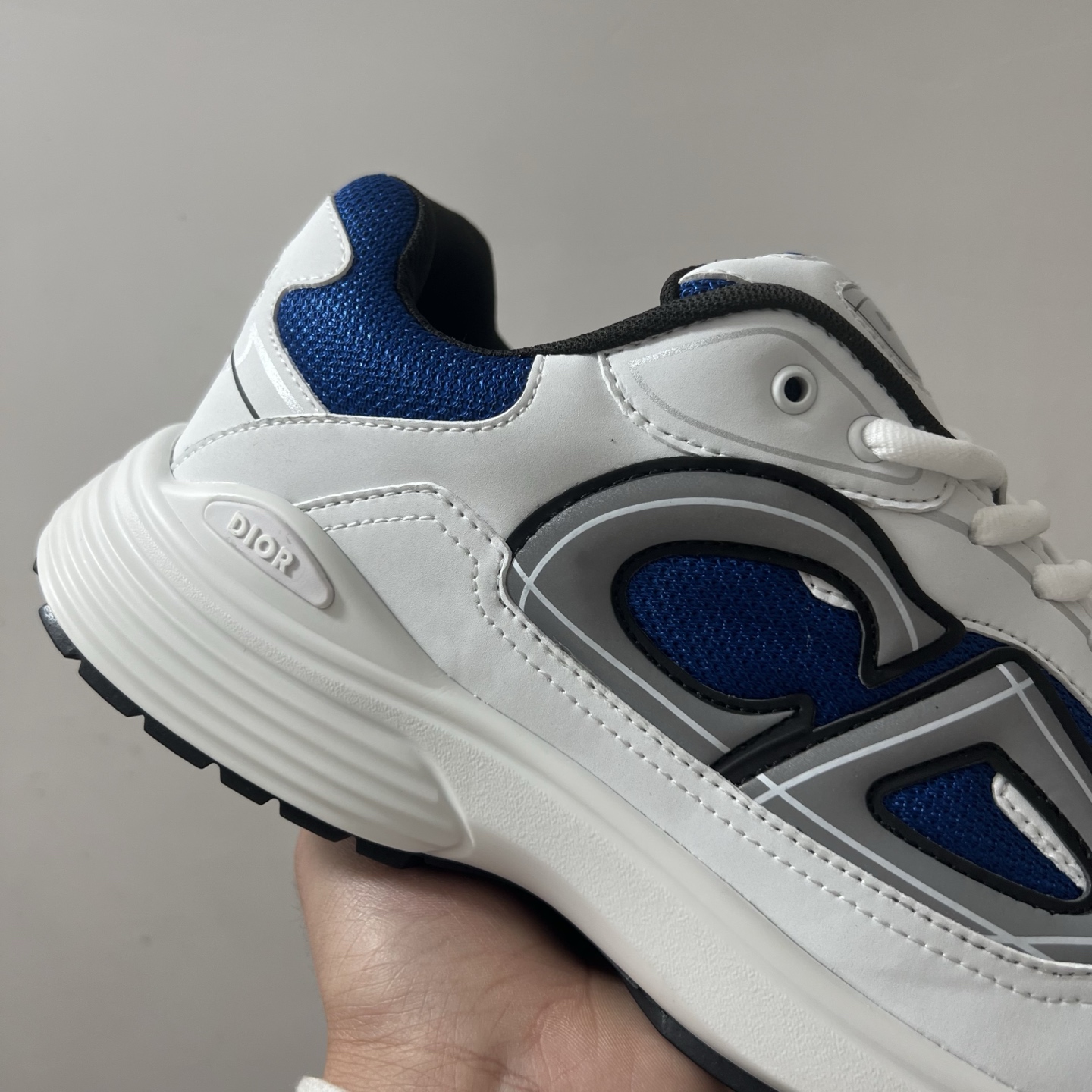 佛山顶规 Dior 迪奥 B30 网眼织物  低筒 休闲鞋 运动鞋 板鞋 男鞋 女鞋C5 白蓝 3SN279ZRD-H065
