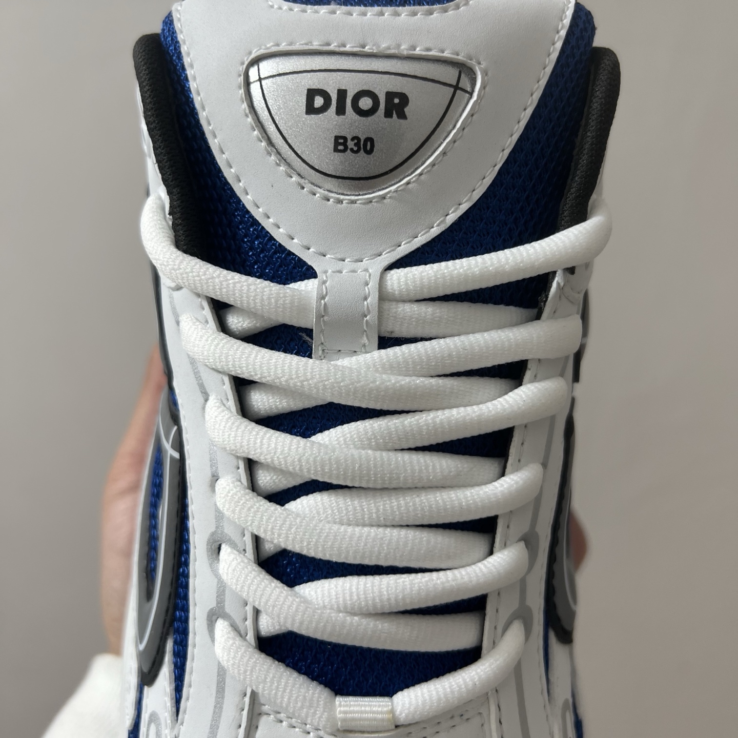 佛山顶规 Dior 迪奥 B30 网眼织物  低筒 休闲鞋 运动鞋 板鞋 男鞋 女鞋C5 白蓝 3SN279ZRD-H065