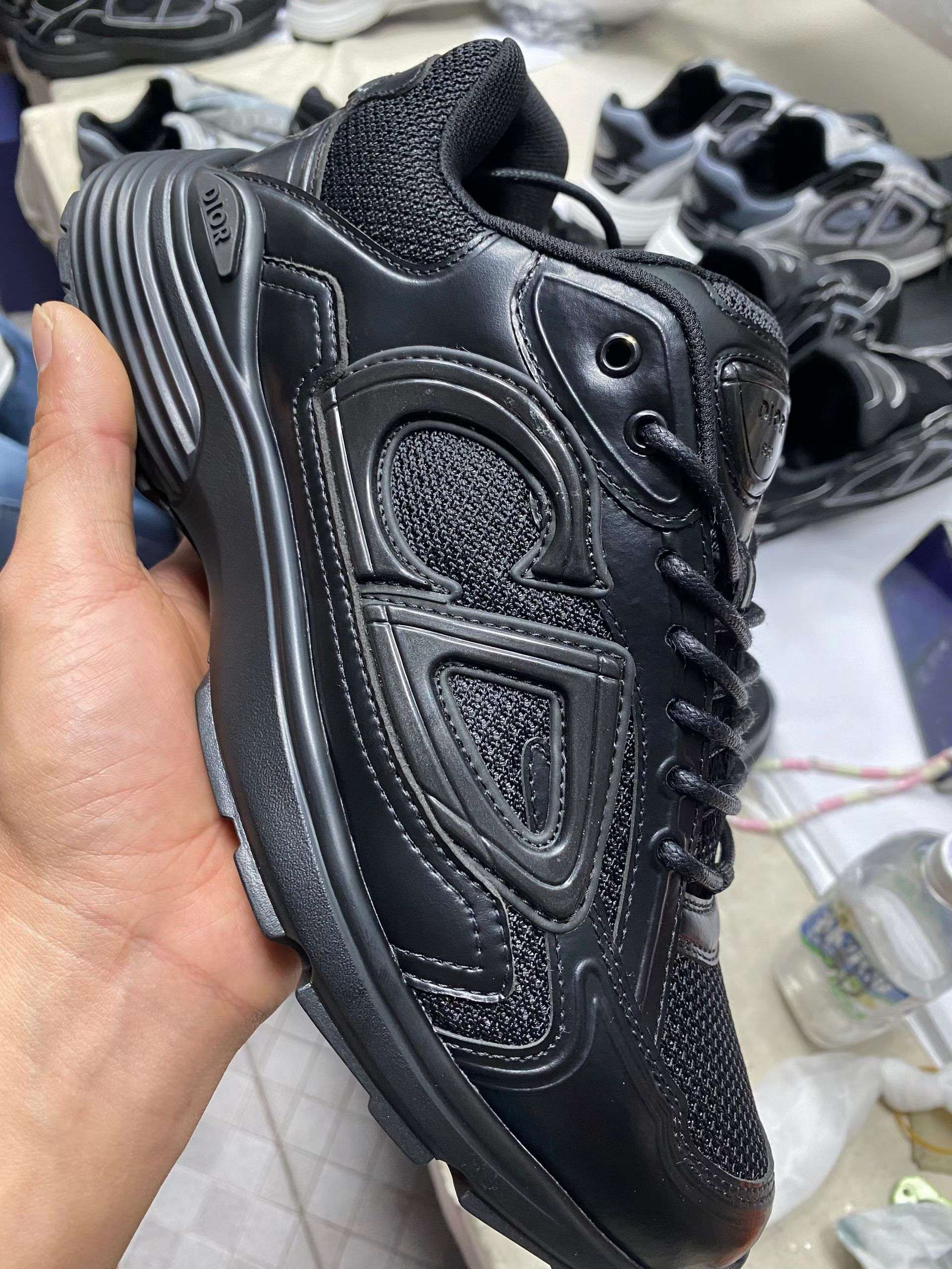 佛山顶规 Dior 迪奥 B30 网眼织物  低筒 休闲鞋 运动鞋 板鞋 男鞋 女鞋C5 黑武士 牛皮革 3SN279AAD-H900