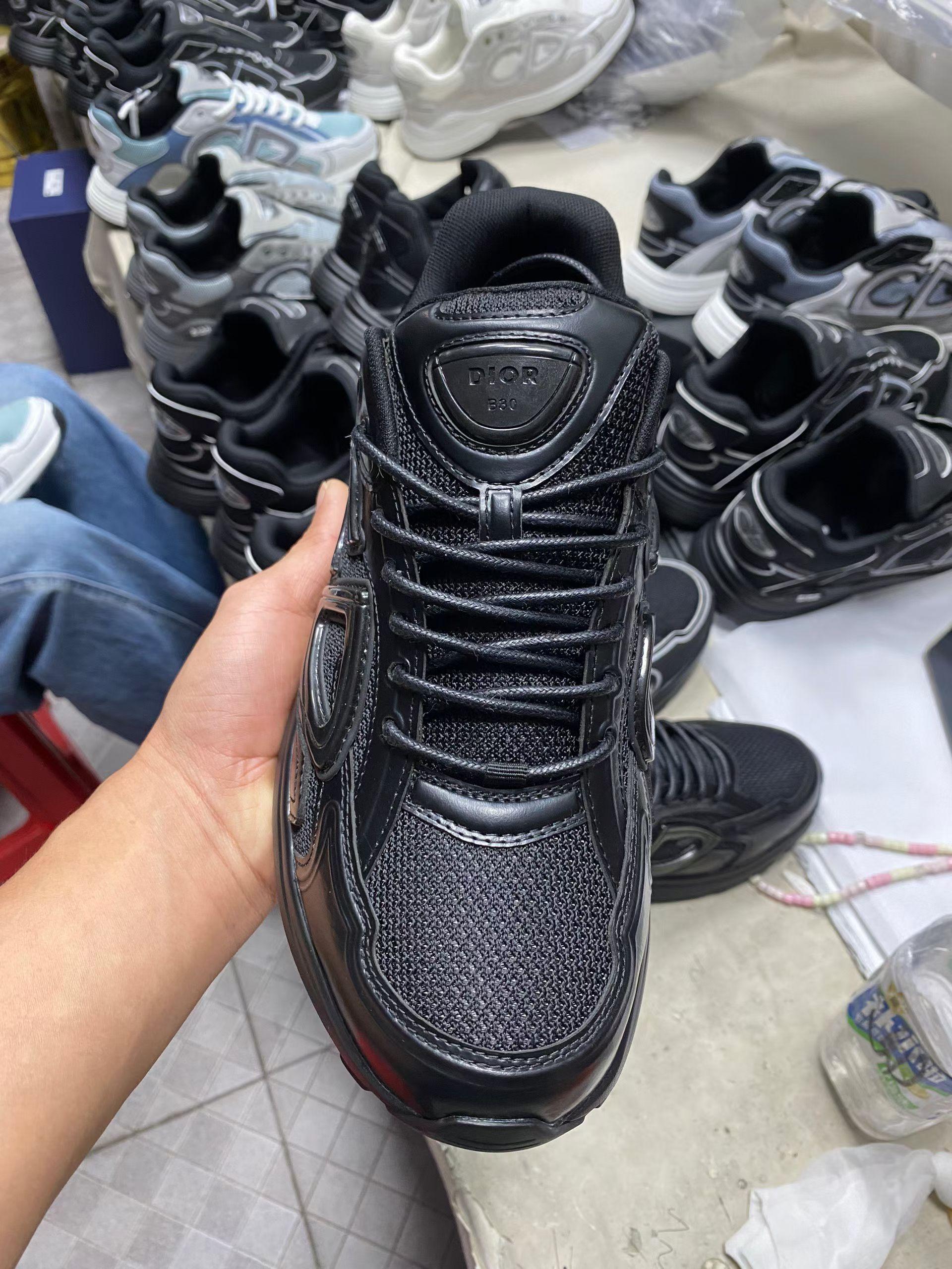 佛山顶规 Dior 迪奥 B30 网眼织物  低筒 休闲鞋 运动鞋 板鞋 男鞋 女鞋C5 黑武士 牛皮革 3SN279AAD-H900