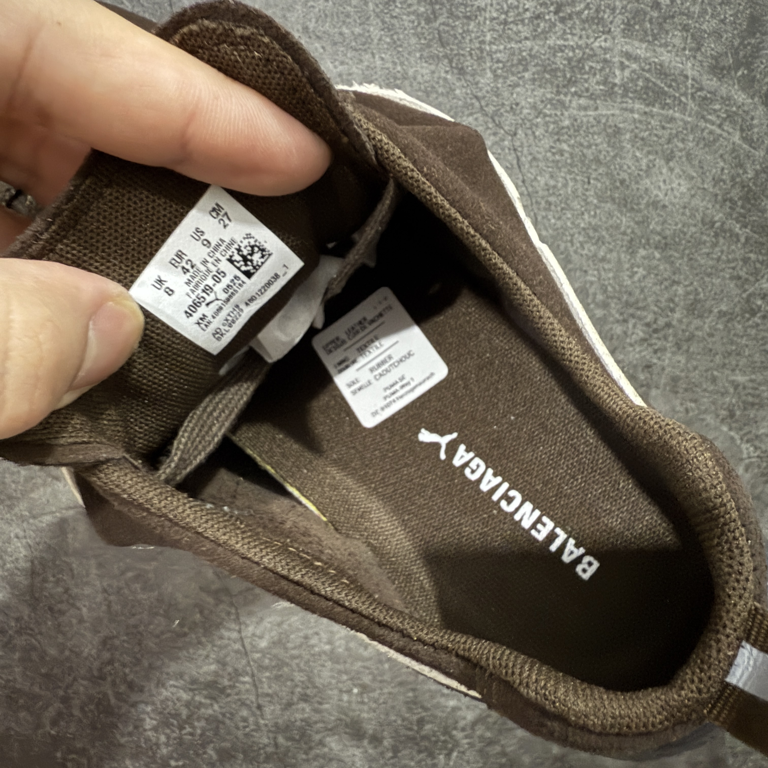 Balenciaga The Open Product x Puma Speedcat  巴黎世家 低筒 做旧 系带 二层绒面皮防滑耐磨 低筒 舒适时尚 赛车 跑步鞋 休闲鞋 波鞋 棕色 406519 05